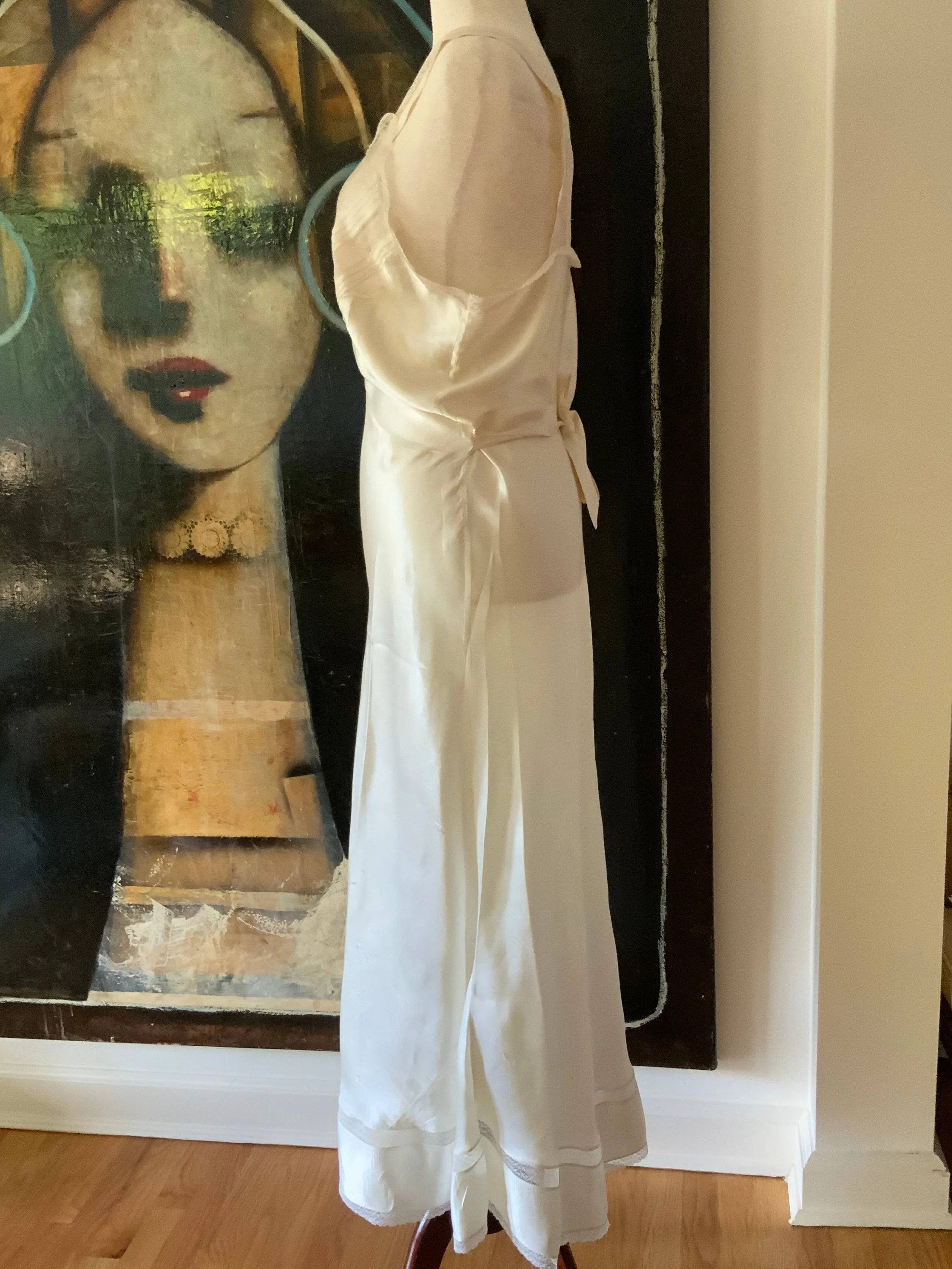 Satin Bridal Nightgown - 50s - 50AE
