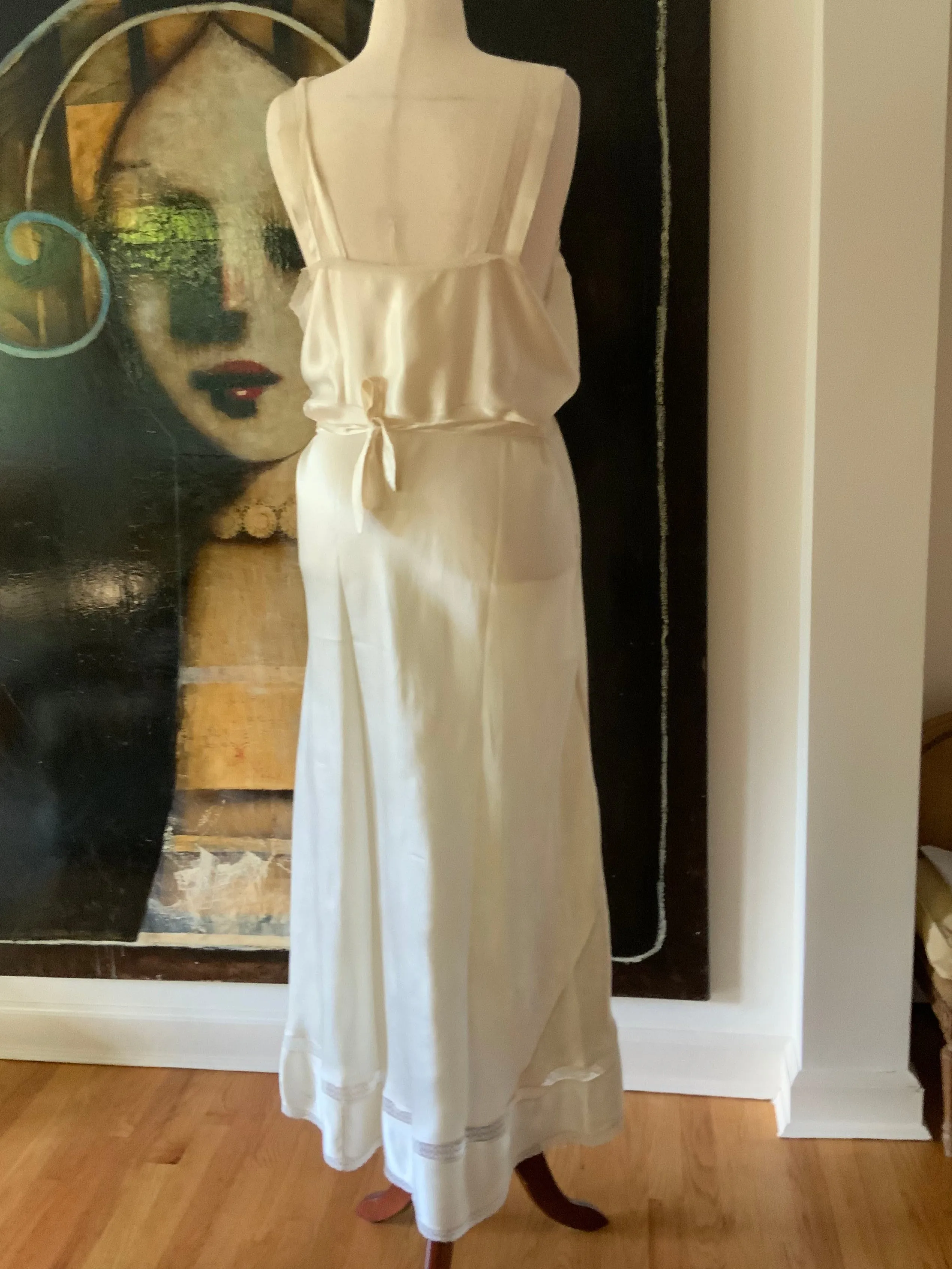 Satin Bridal Nightgown - 50s - 50AE