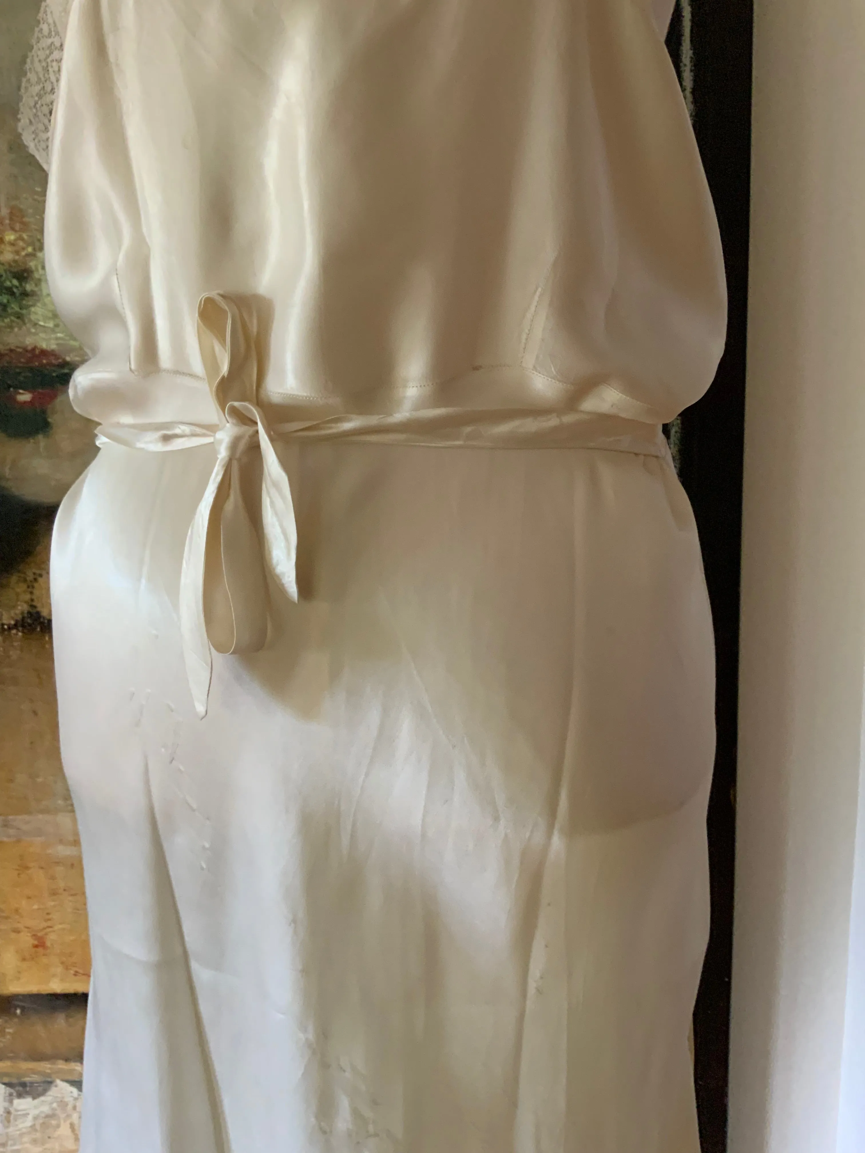 Satin Bridal Nightgown - 50s - 50AE