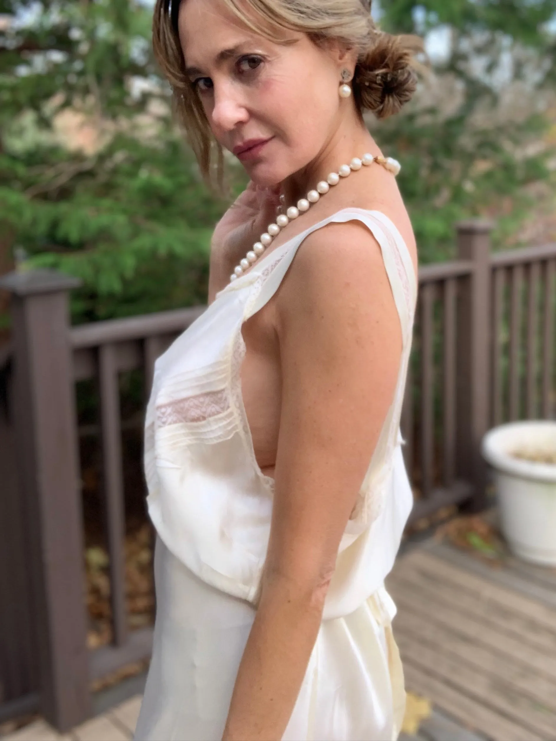 Satin Bridal Nightgown - 50s - 50AE