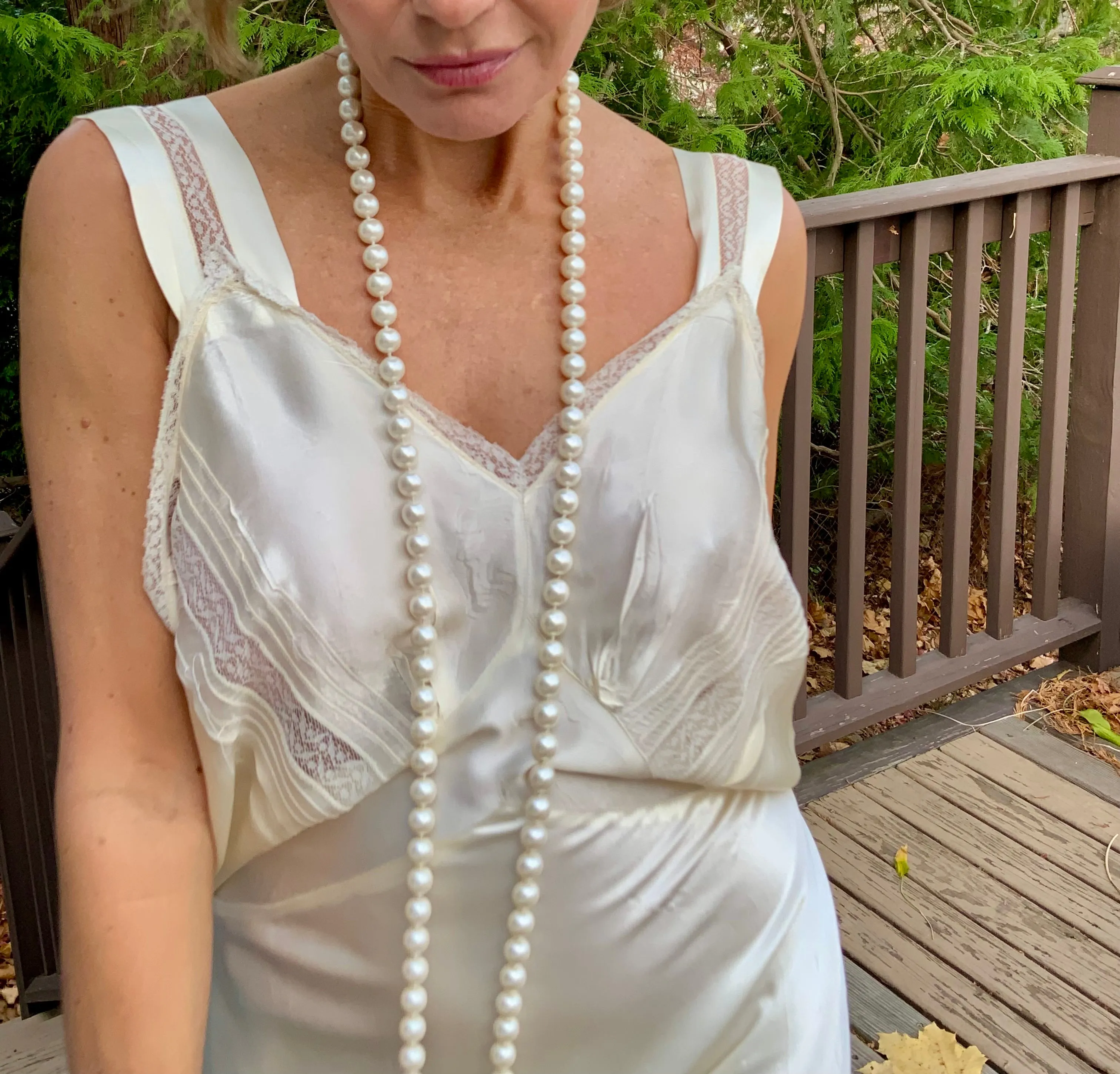 Satin Bridal Nightgown - 50s - 50AE