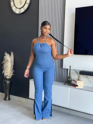 Set The Trend Denim Jumpsuit