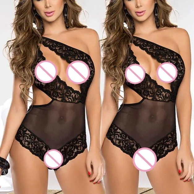 Sexy Lingerie Lace Dress Underwear | Black Babydoll Sleepwear Jumpsuits