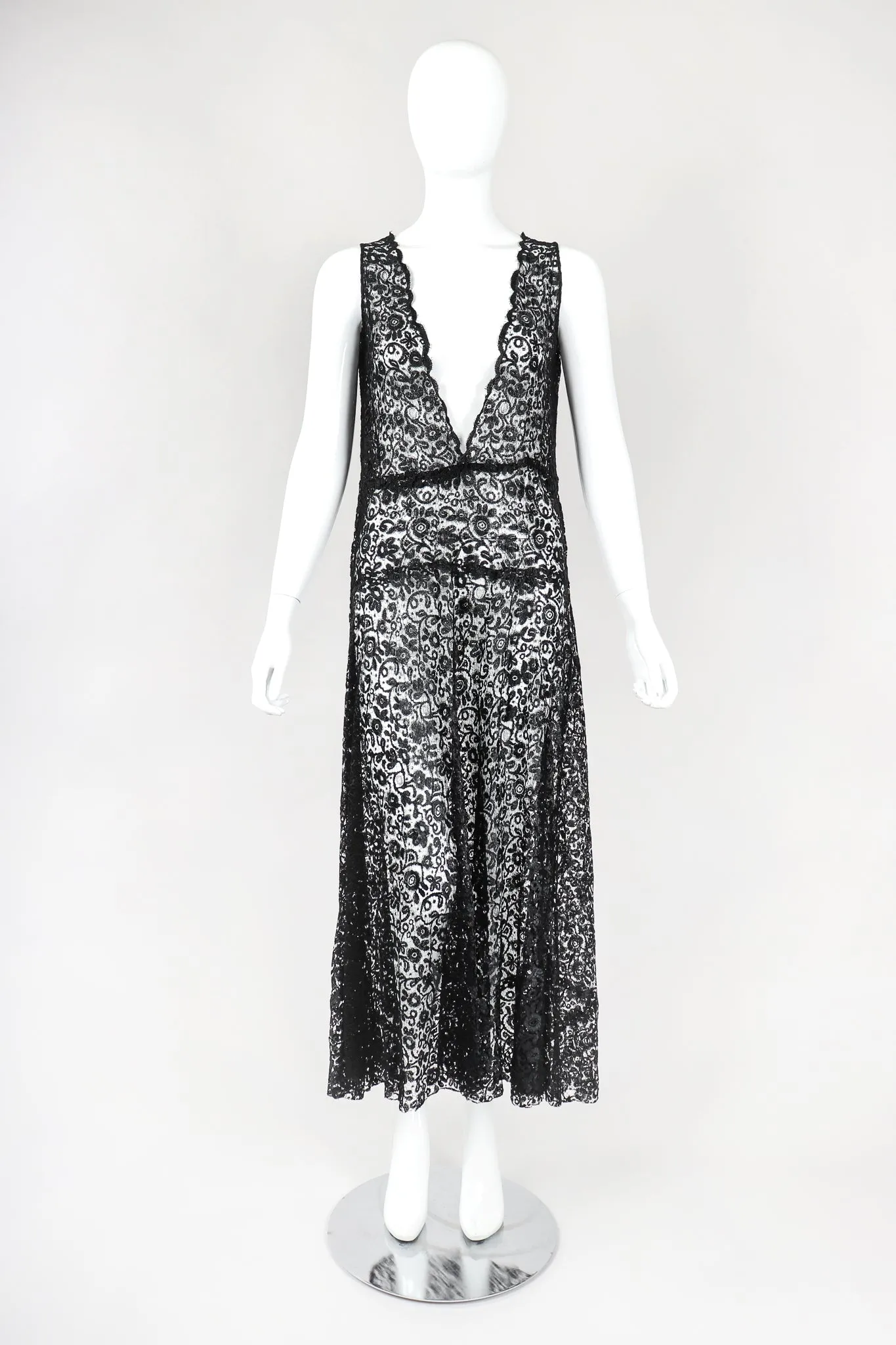Sheer Embroidery Lace Dress