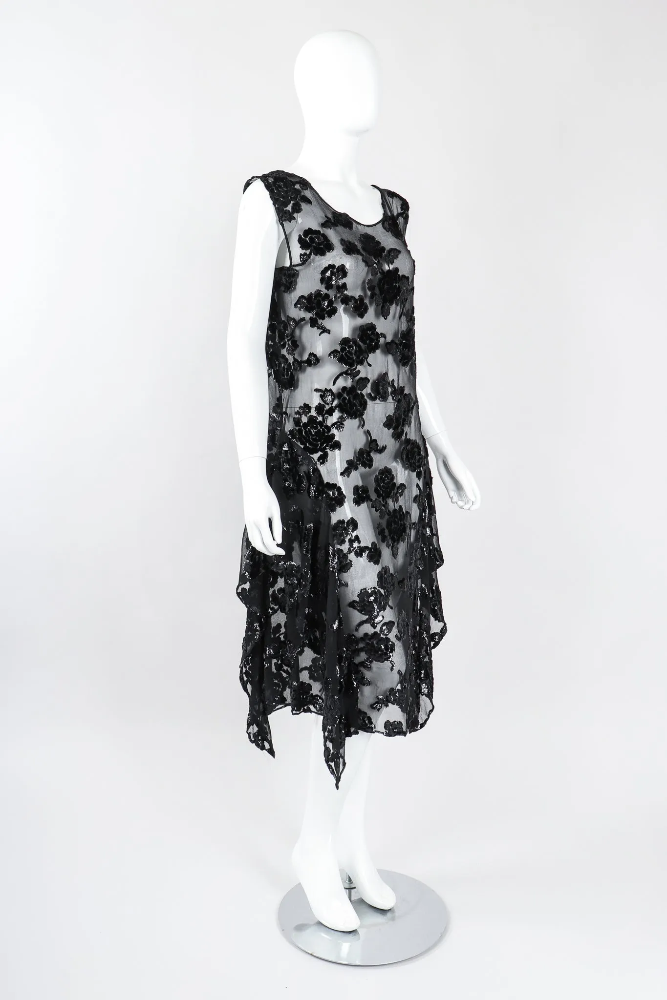 Sheer Velvet Burnout Dress