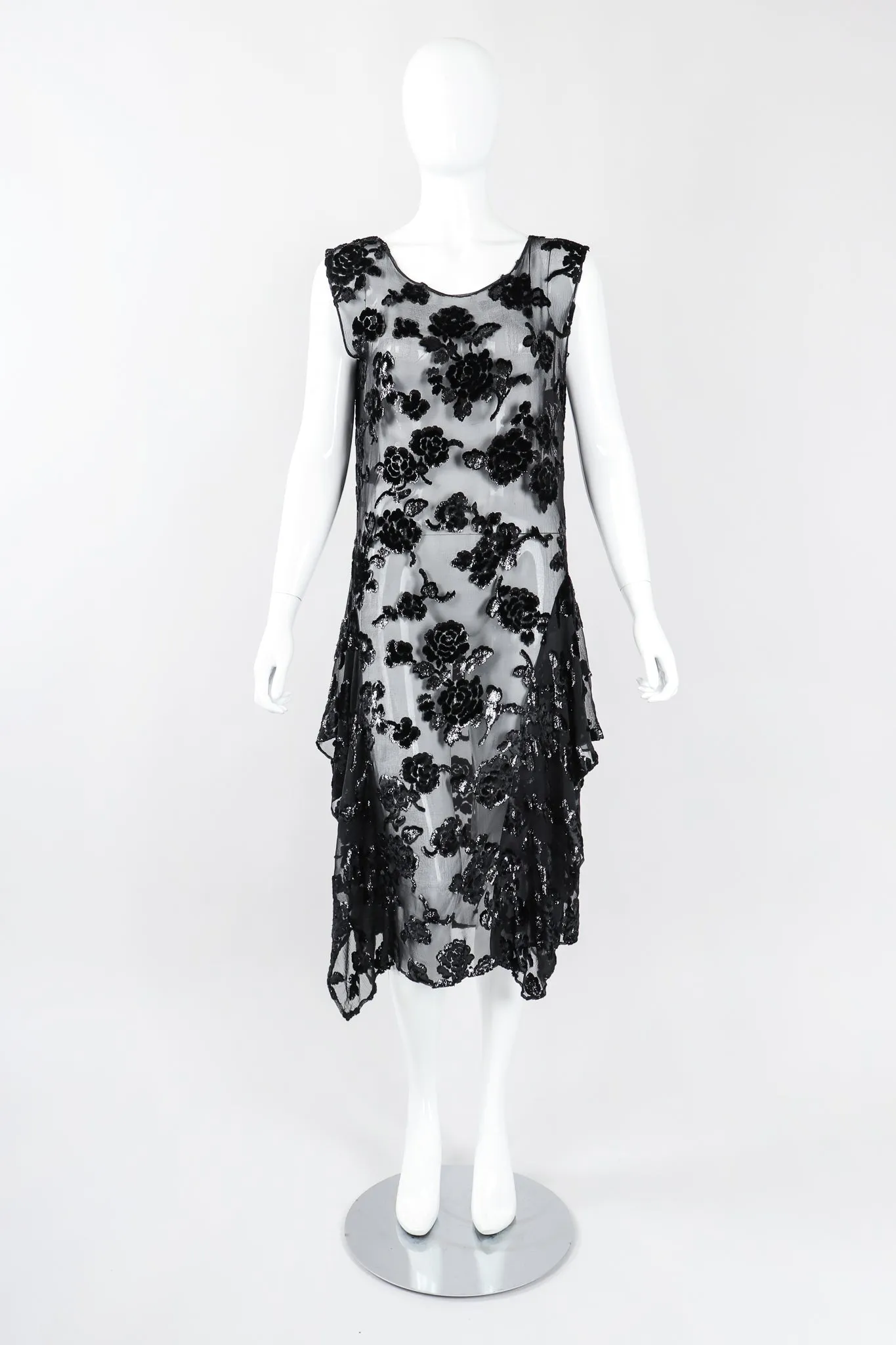 Sheer Velvet Burnout Dress