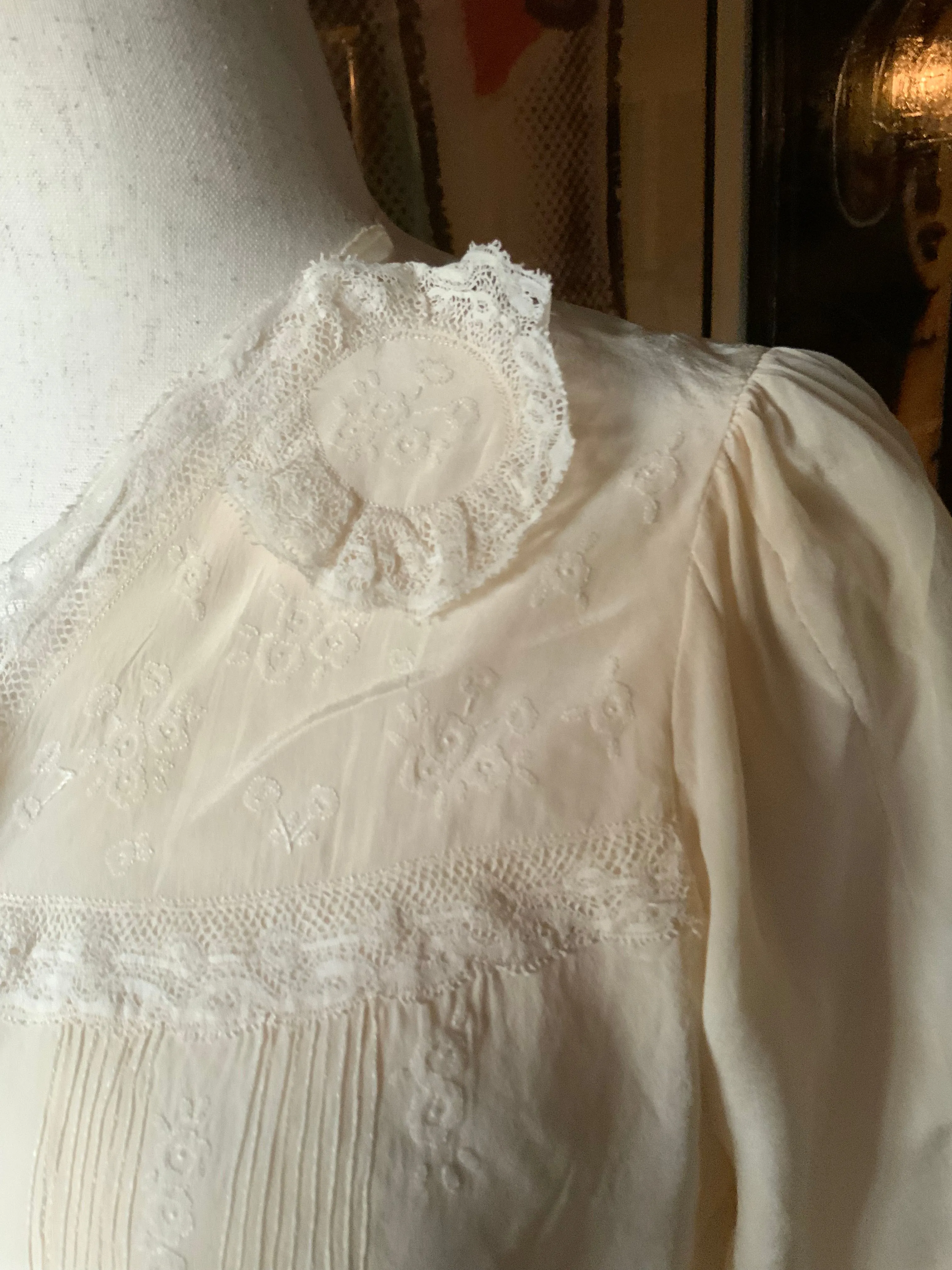 Silk Bed Jacket - Embellished - 20s -20N