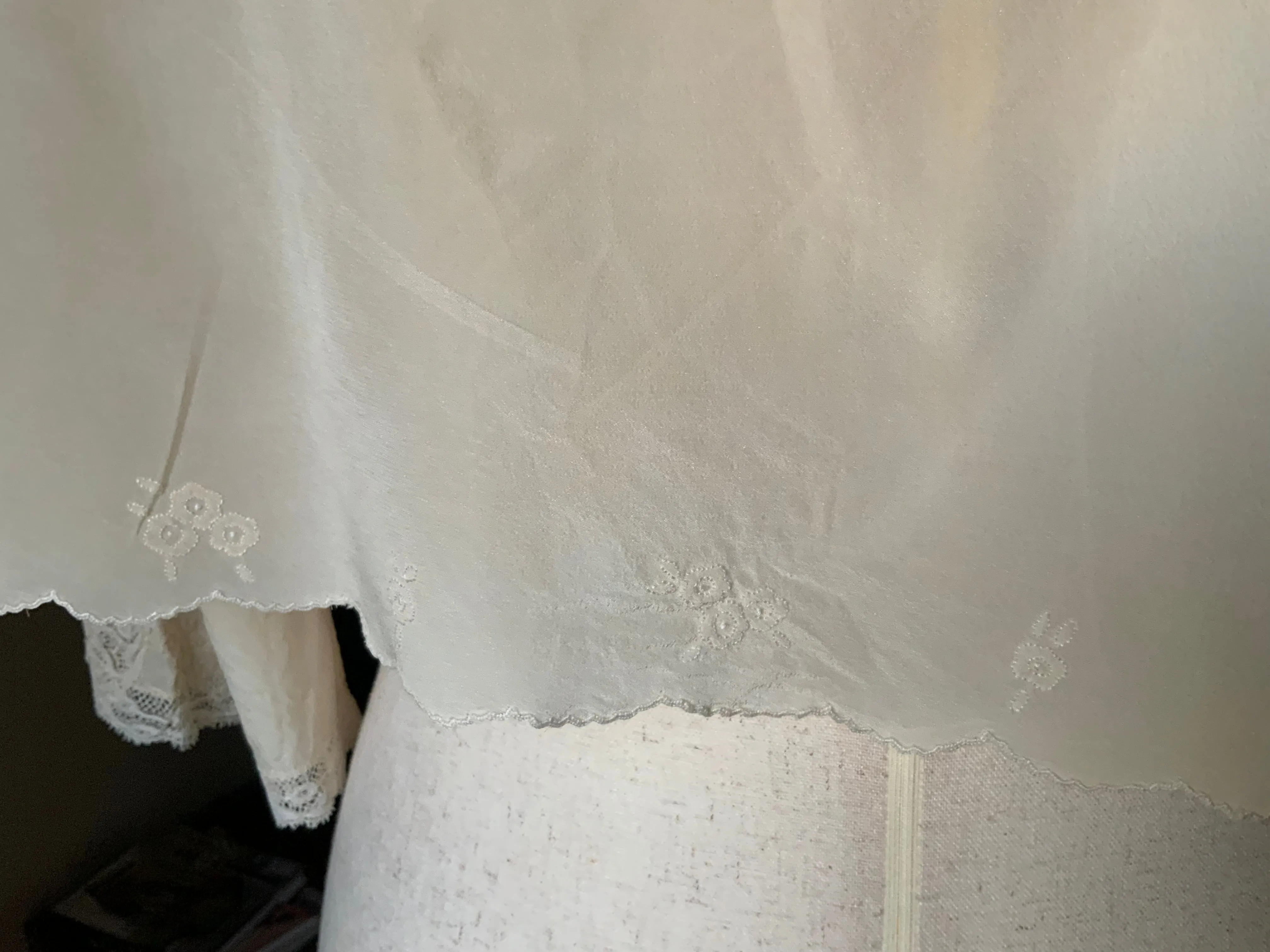 Silk Bed Jacket - Embellished - 20s -20N