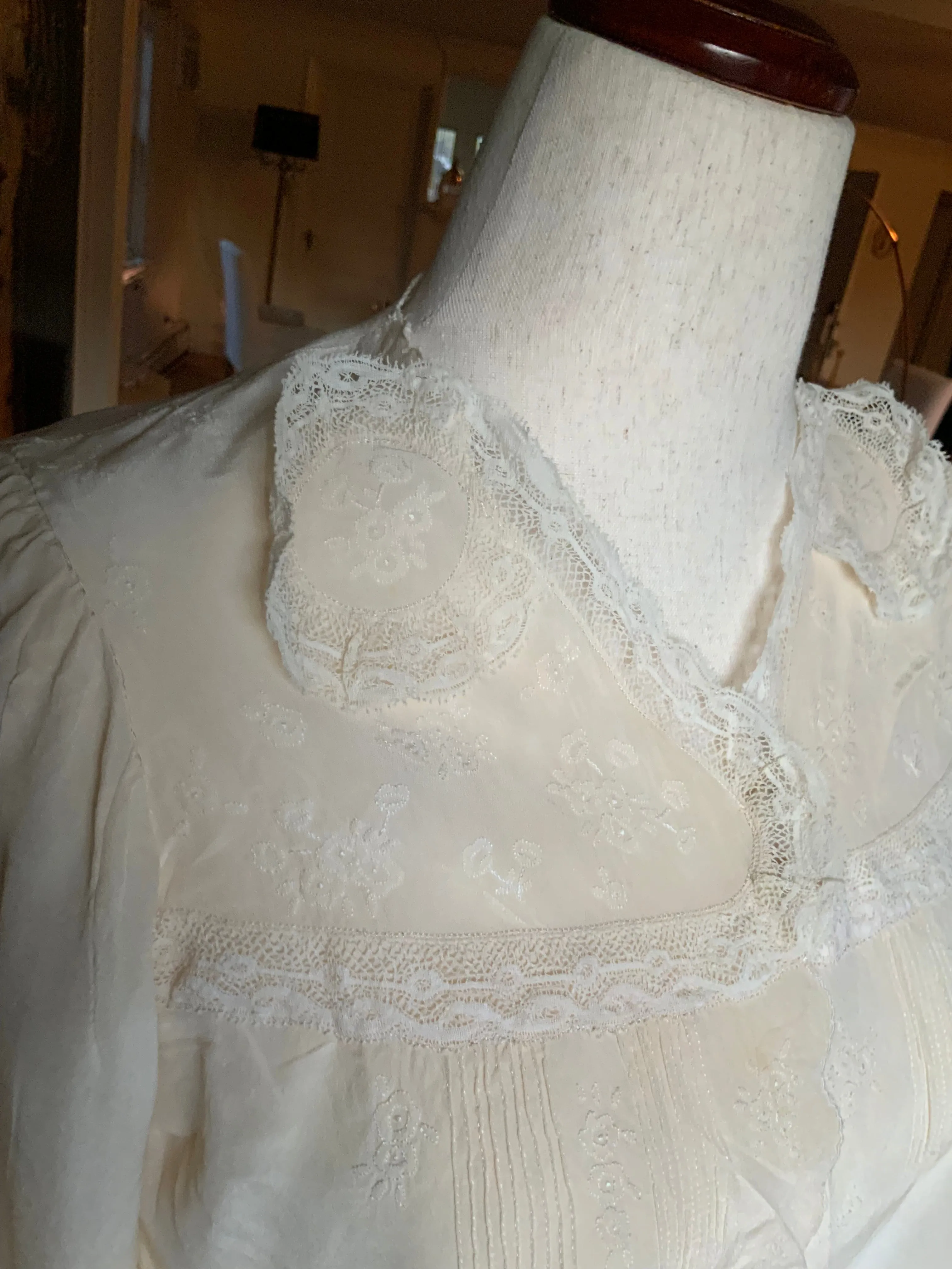 Silk Bed Jacket - Embellished - 20s -20N