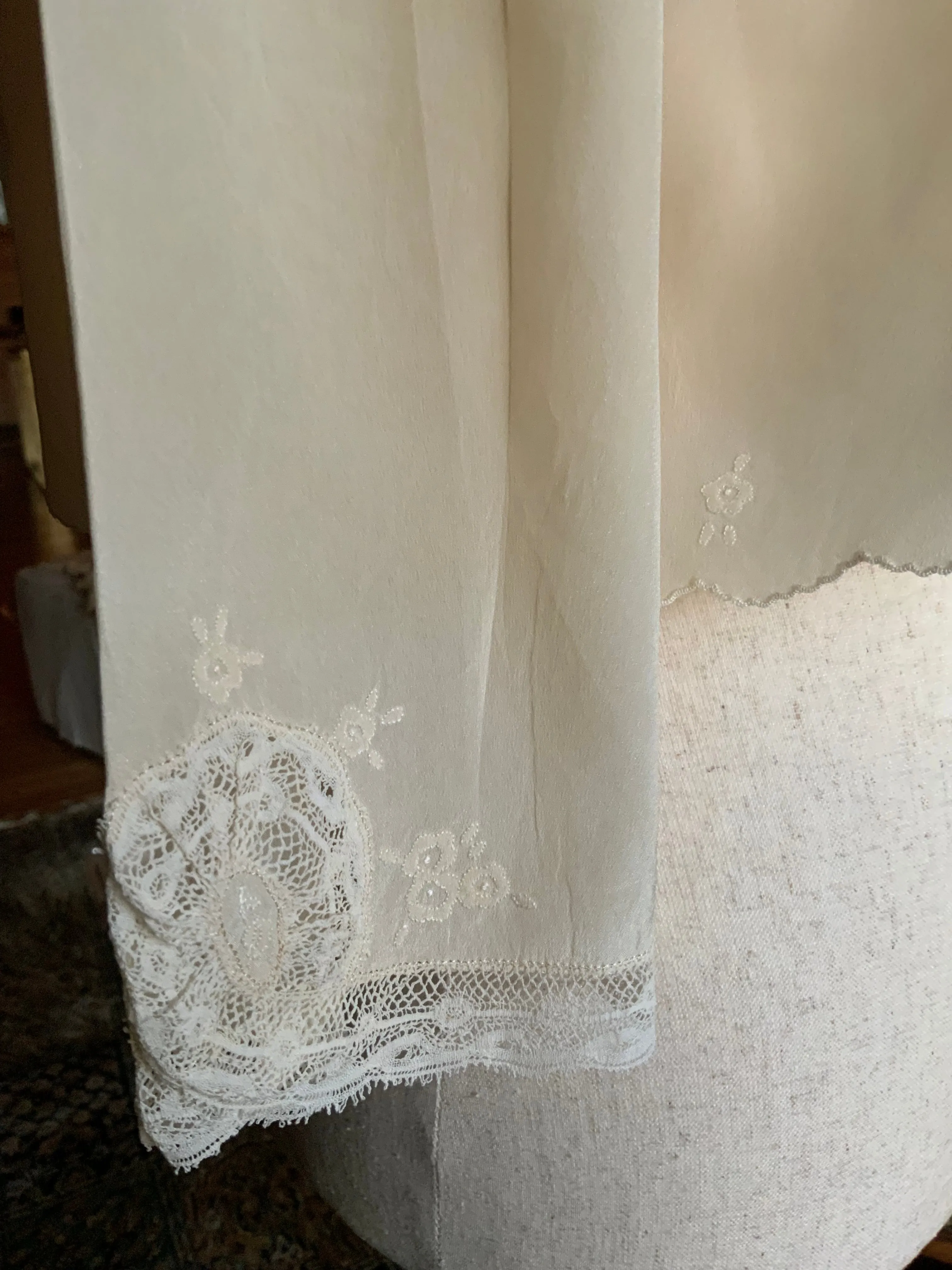 Silk Bed Jacket - Embellished - 20s -20N