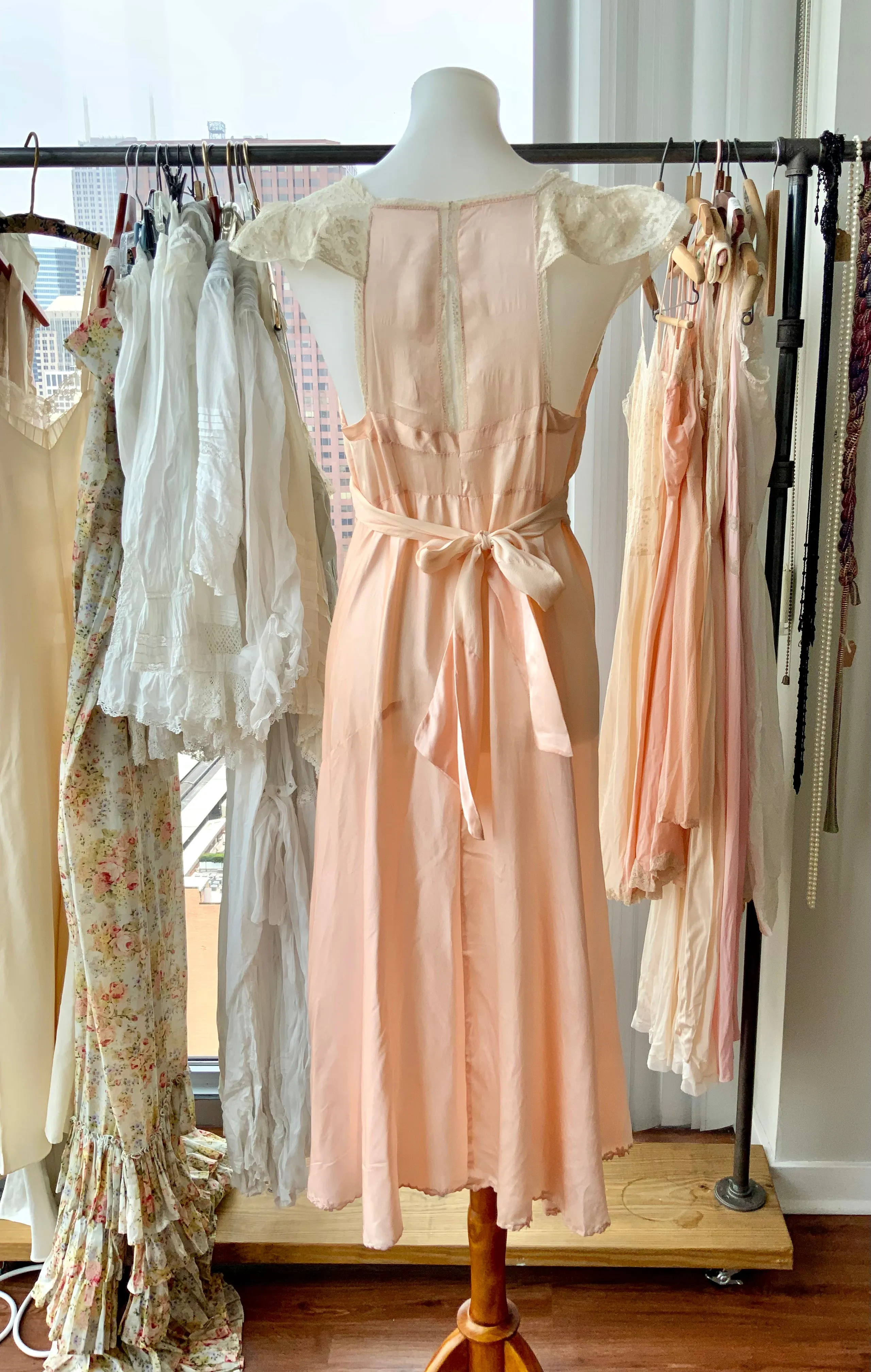 Silk Lace Bridal Nightgown - 30s - Bridal