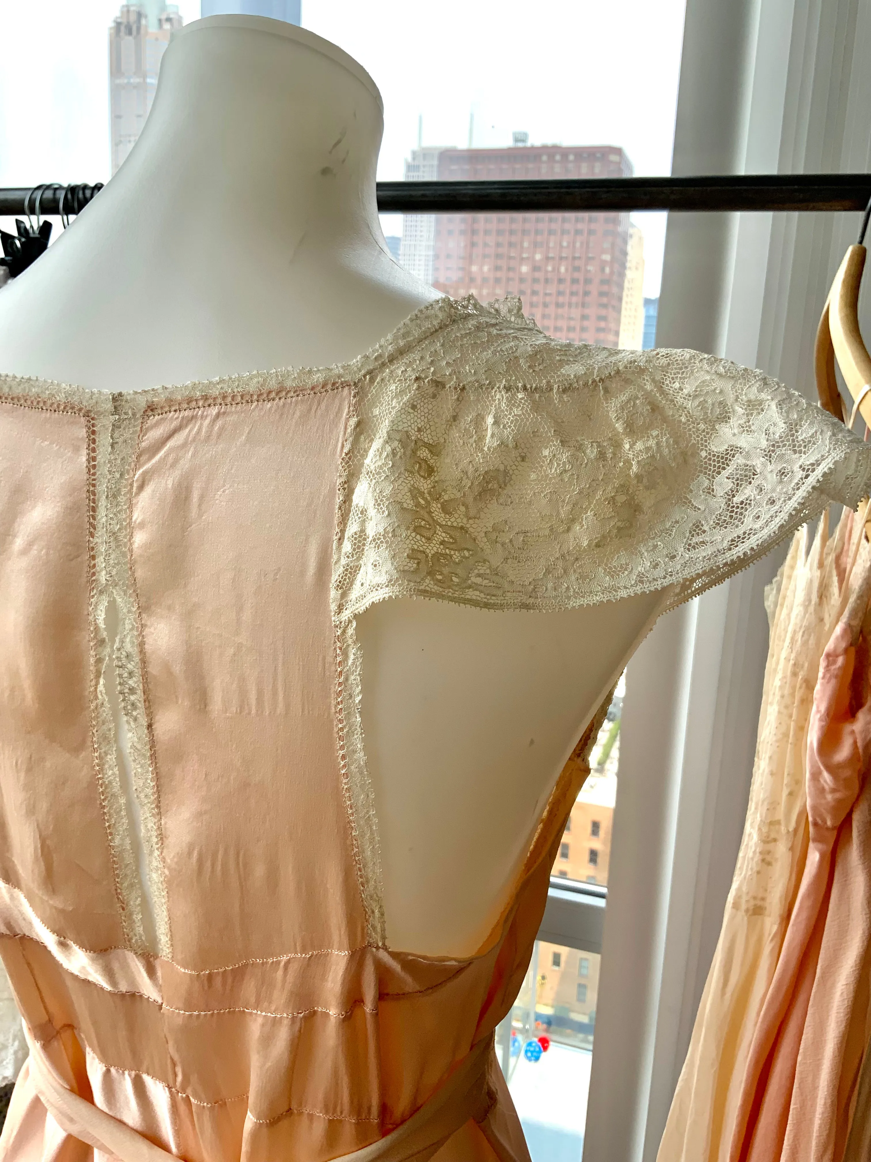 Silk Lace Bridal Nightgown - 30s - Bridal