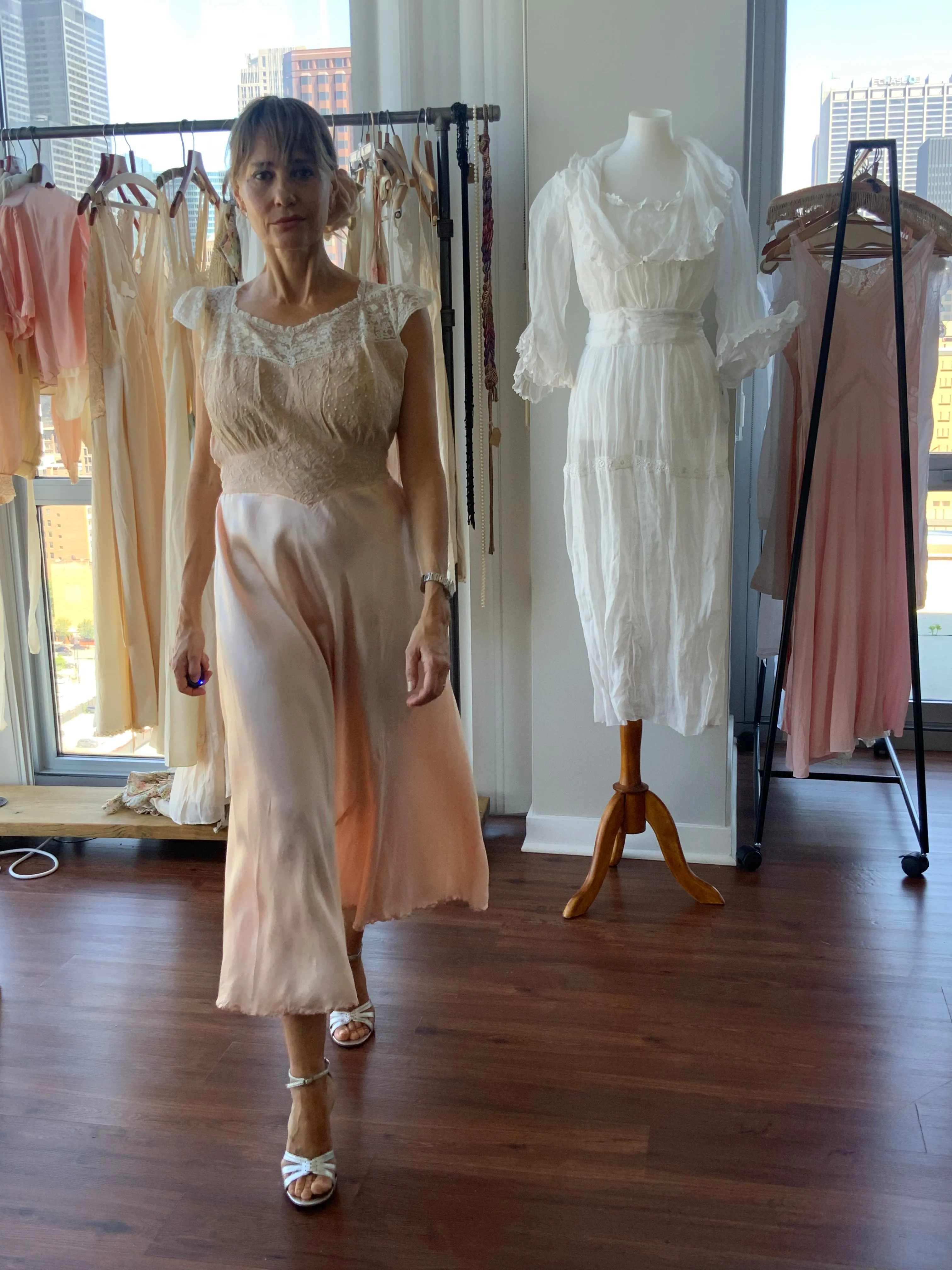 Silk Lace Bridal Nightgown - 30s - Bridal