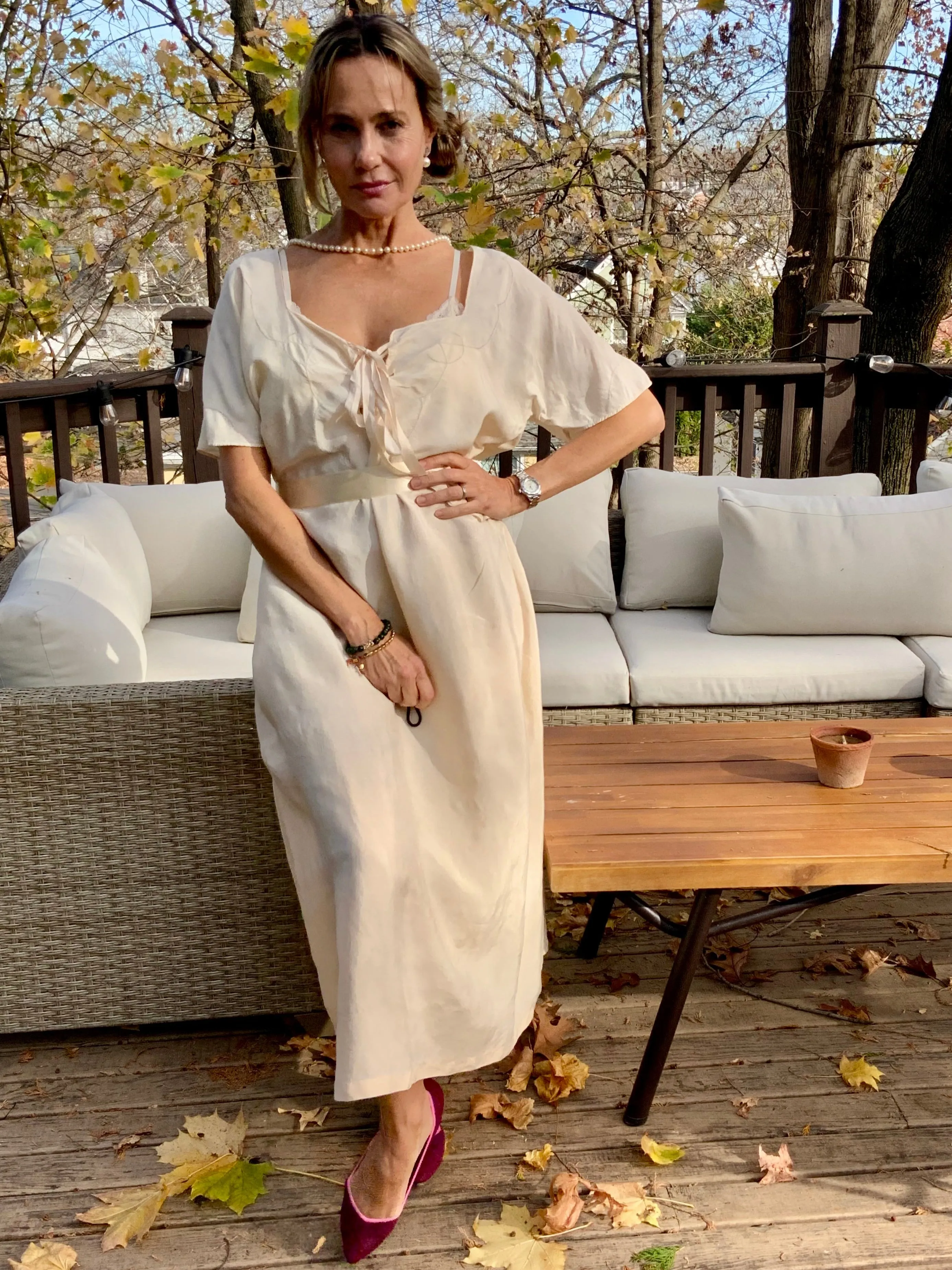 Silk Nightgown / Dress - 20s - 20Q
