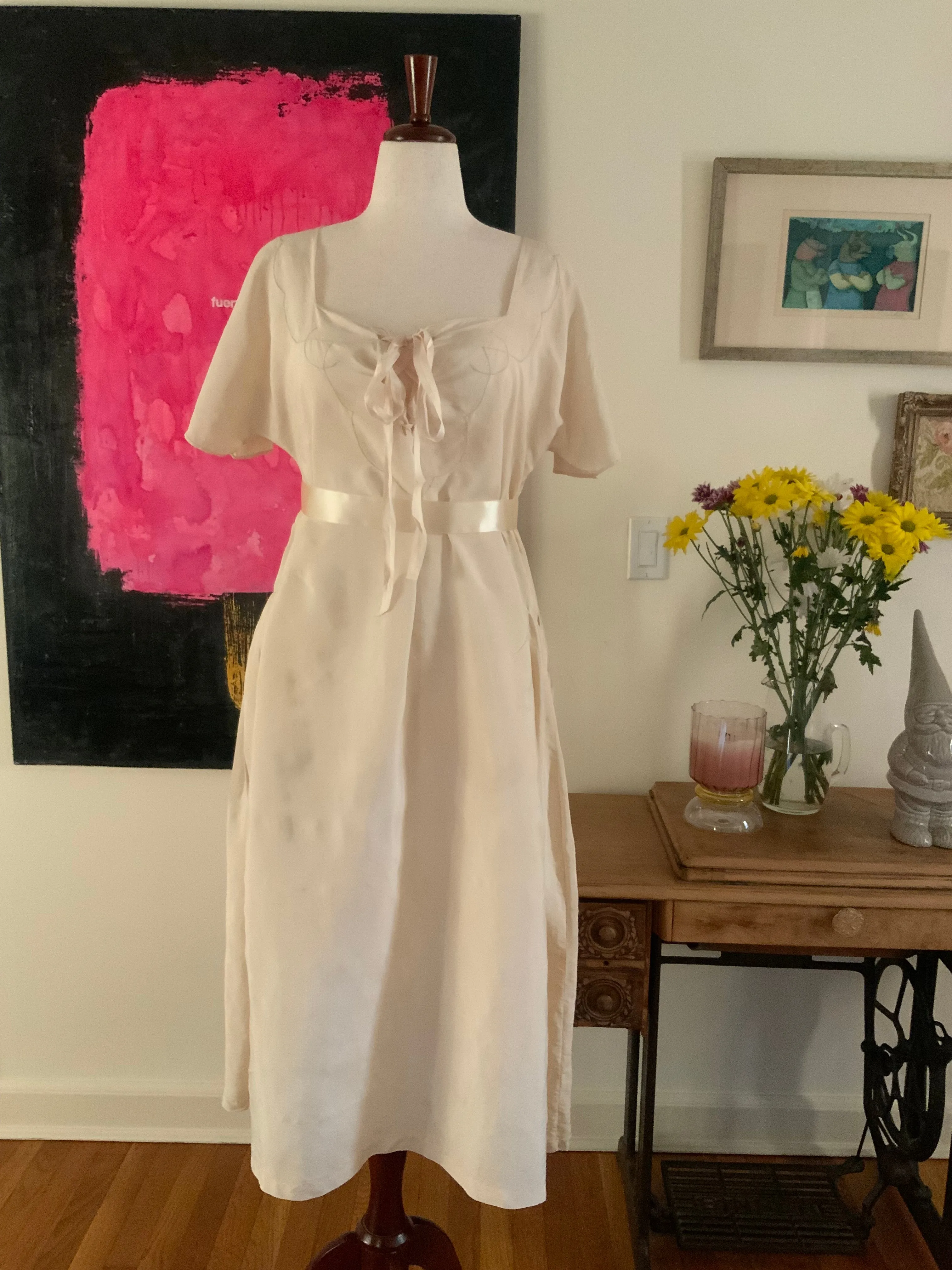 Silk Nightgown / Dress - 20s - 20Q
