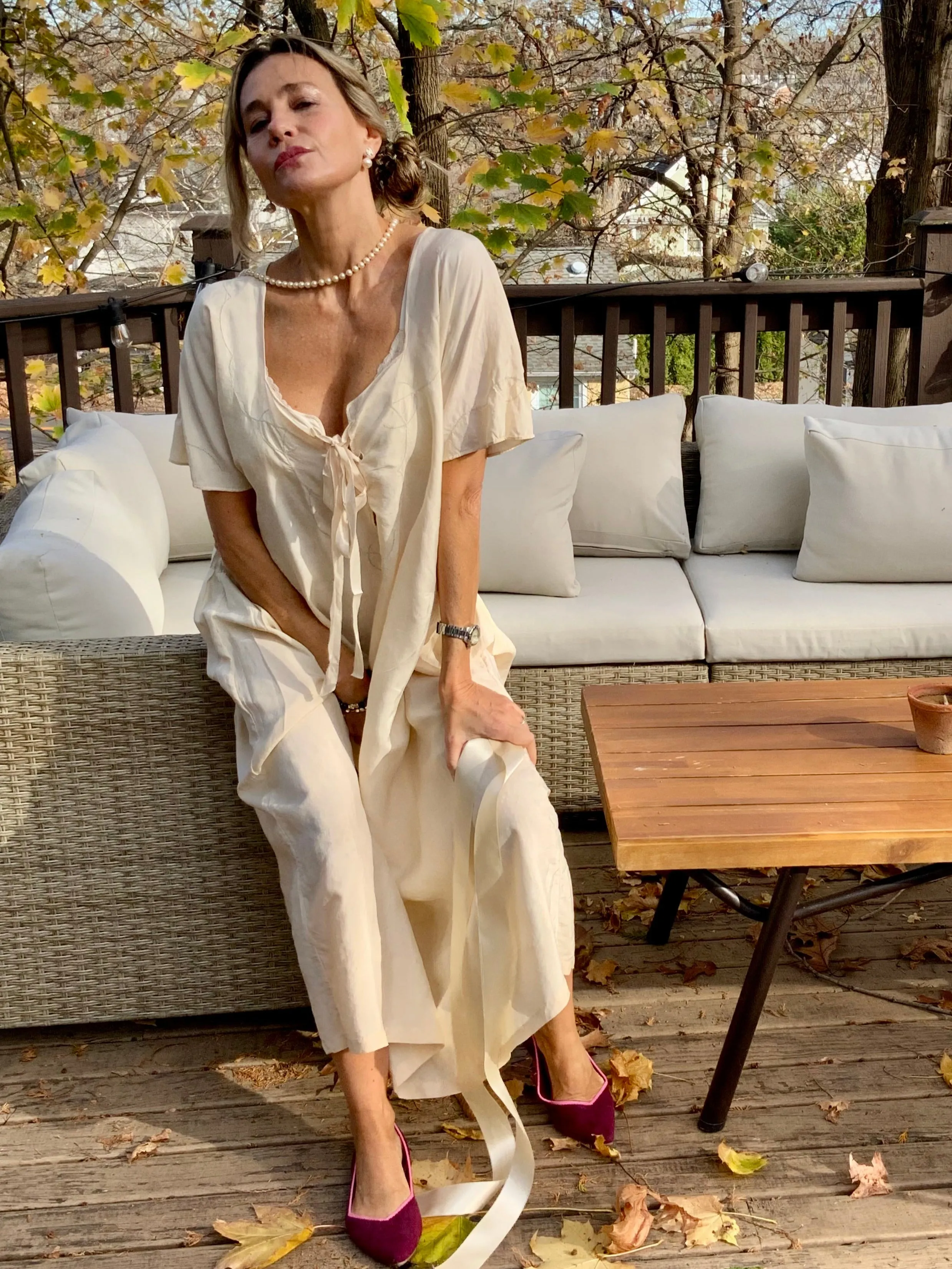 Silk Nightgown / Dress - 20s - 20Q