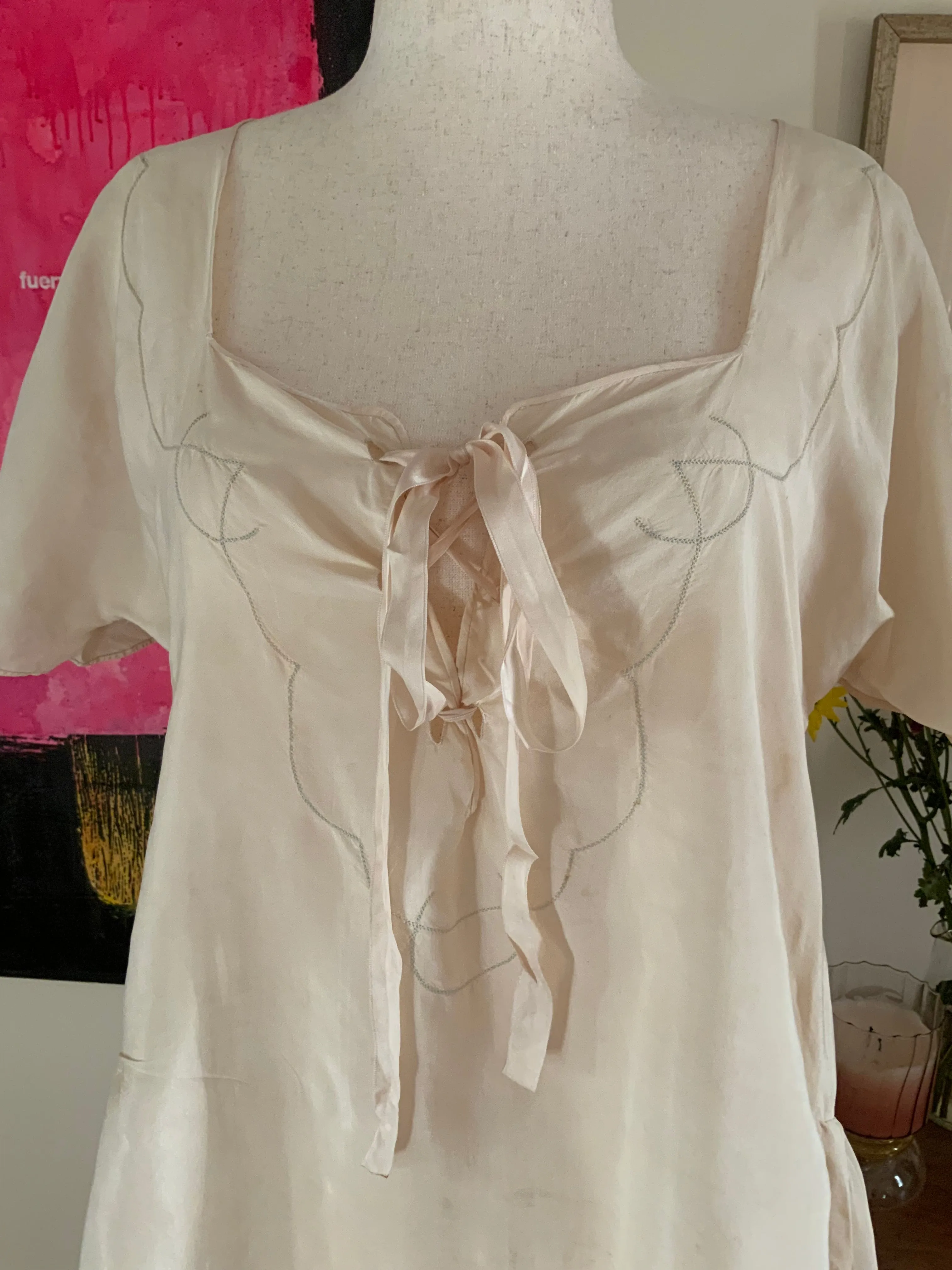 Silk Nightgown / Dress - 20s - 20Q