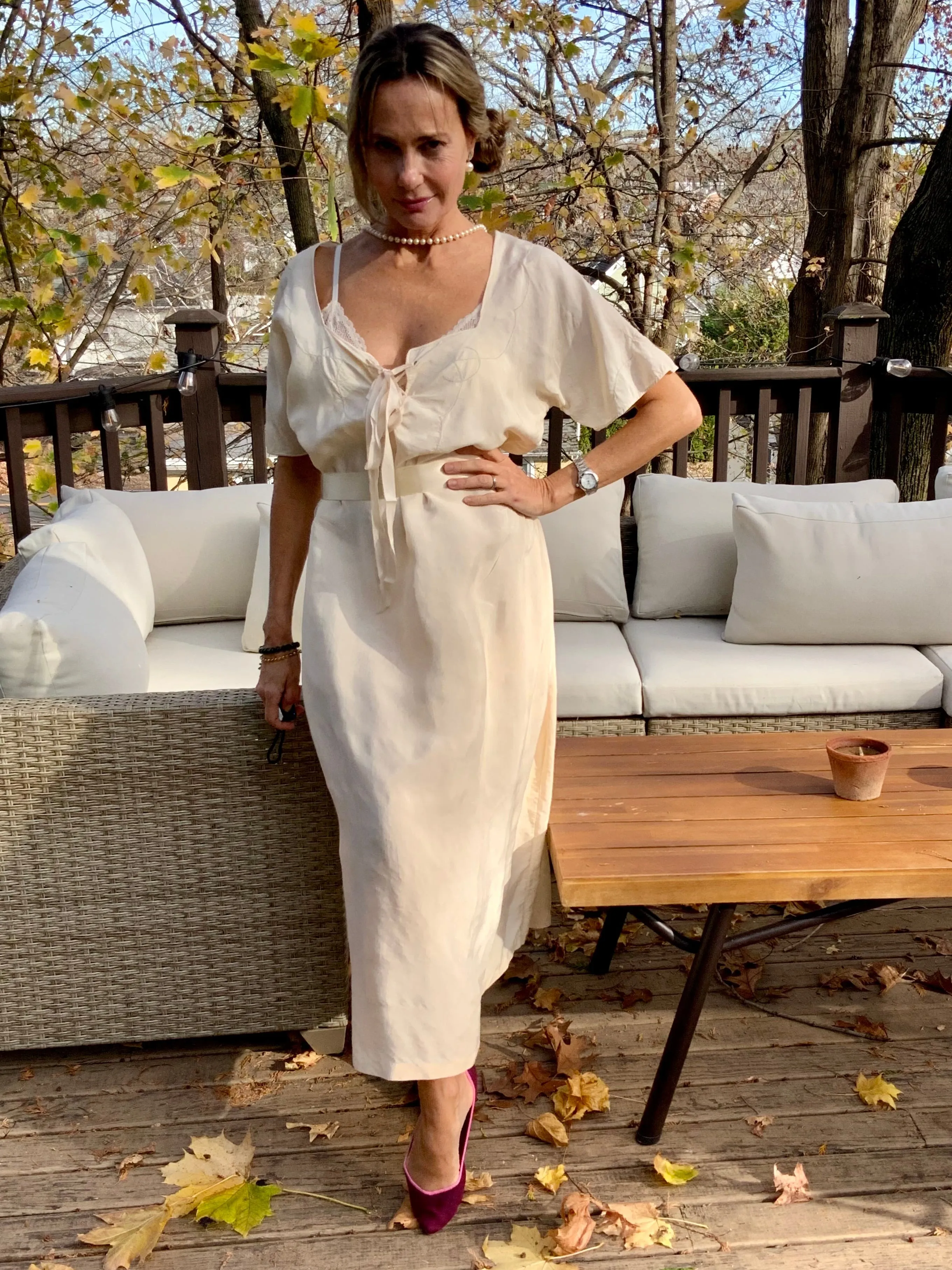 Silk Nightgown / Dress - 20s - 20Q