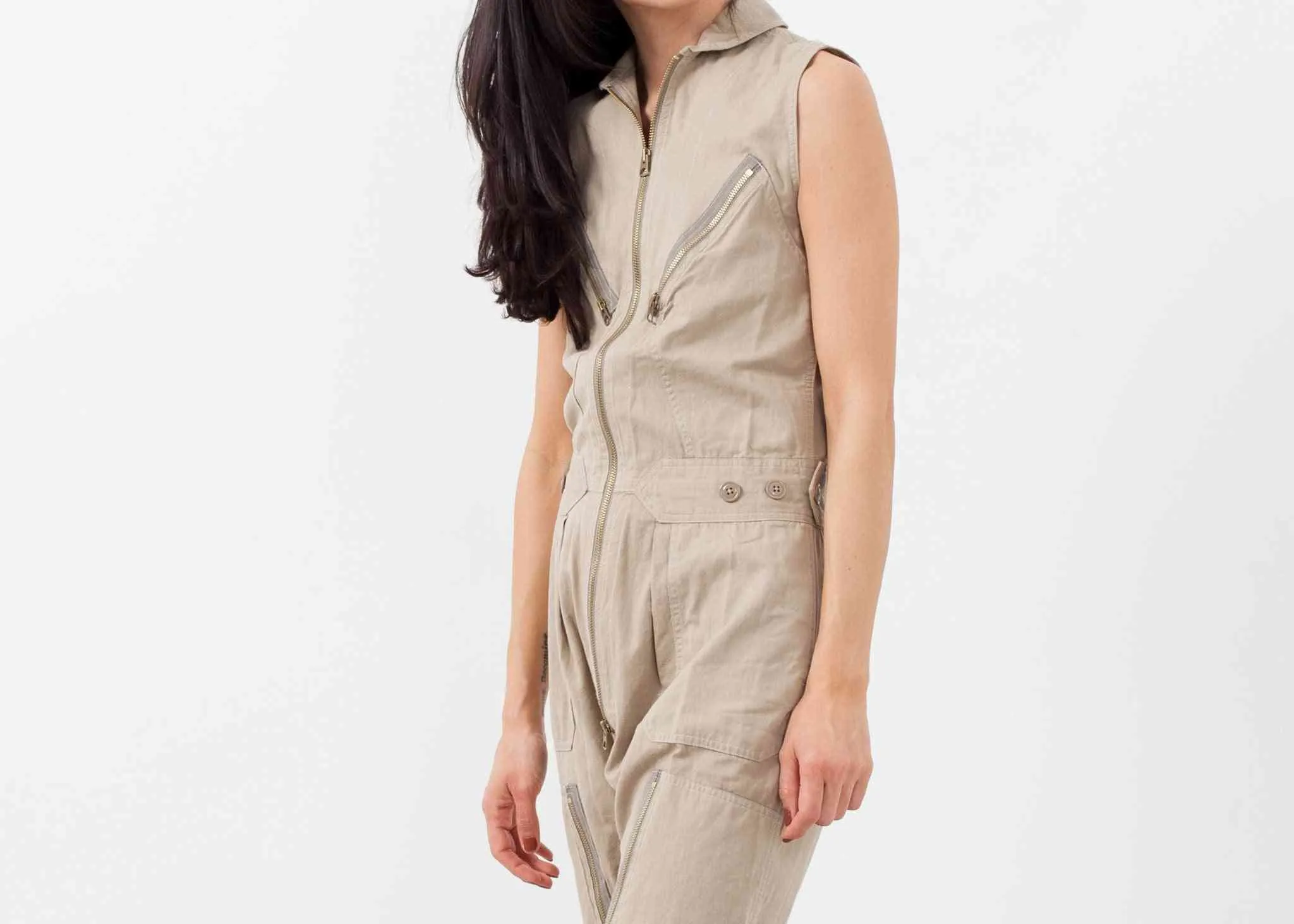 Sleeveless Harem Flightsuit