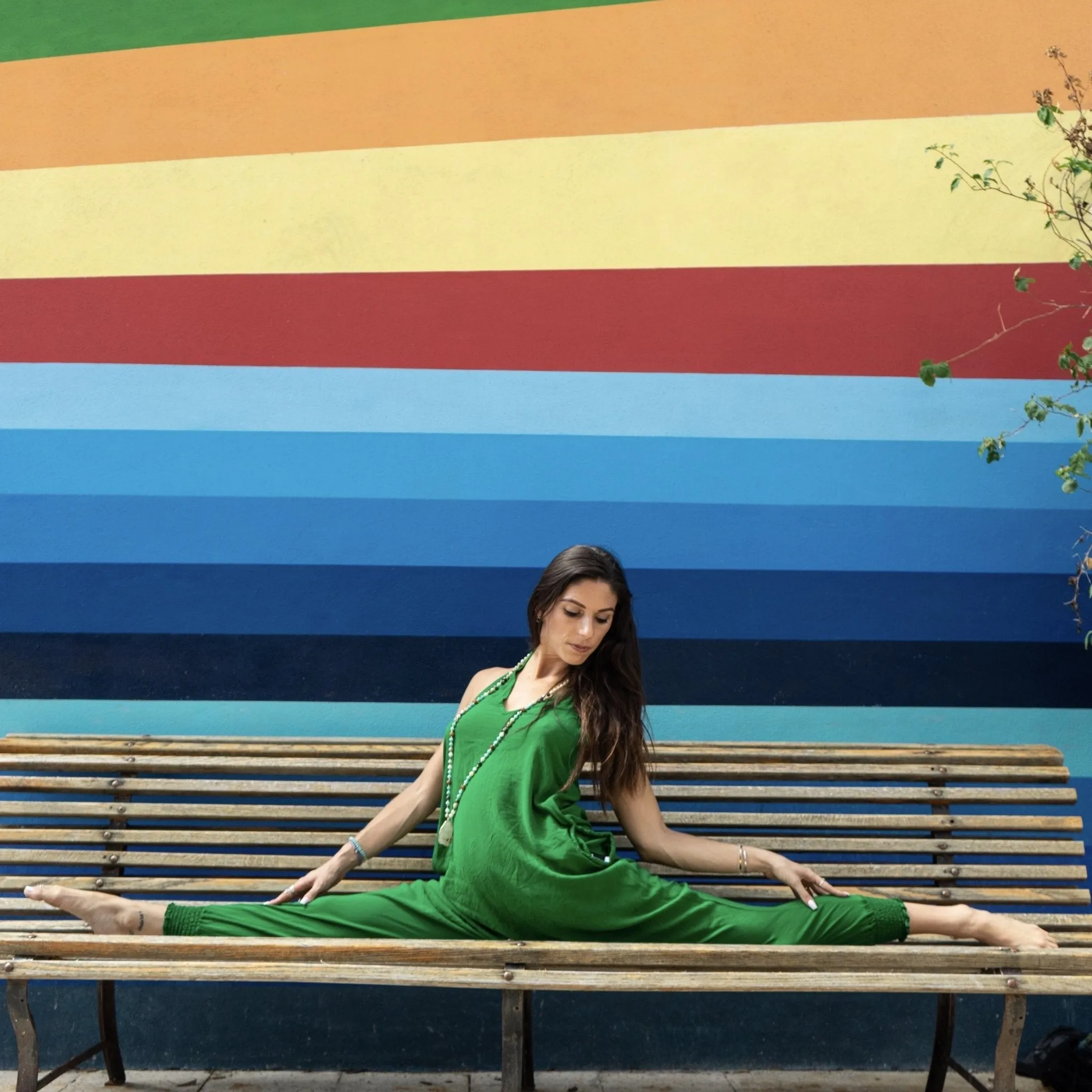 Solid Harem Jumpsuit Green