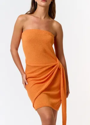 Strapless Knit Wrap Dress
