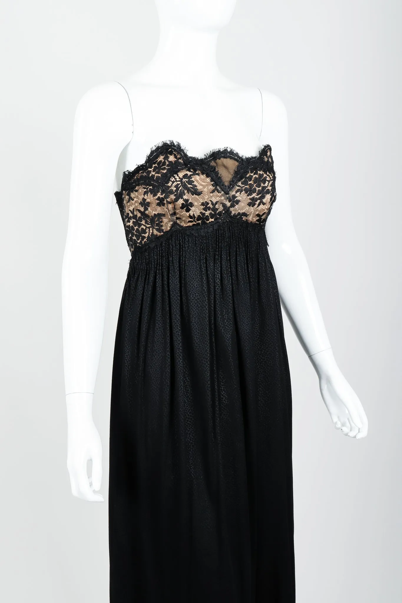 Strapless Lace Empire Gown
