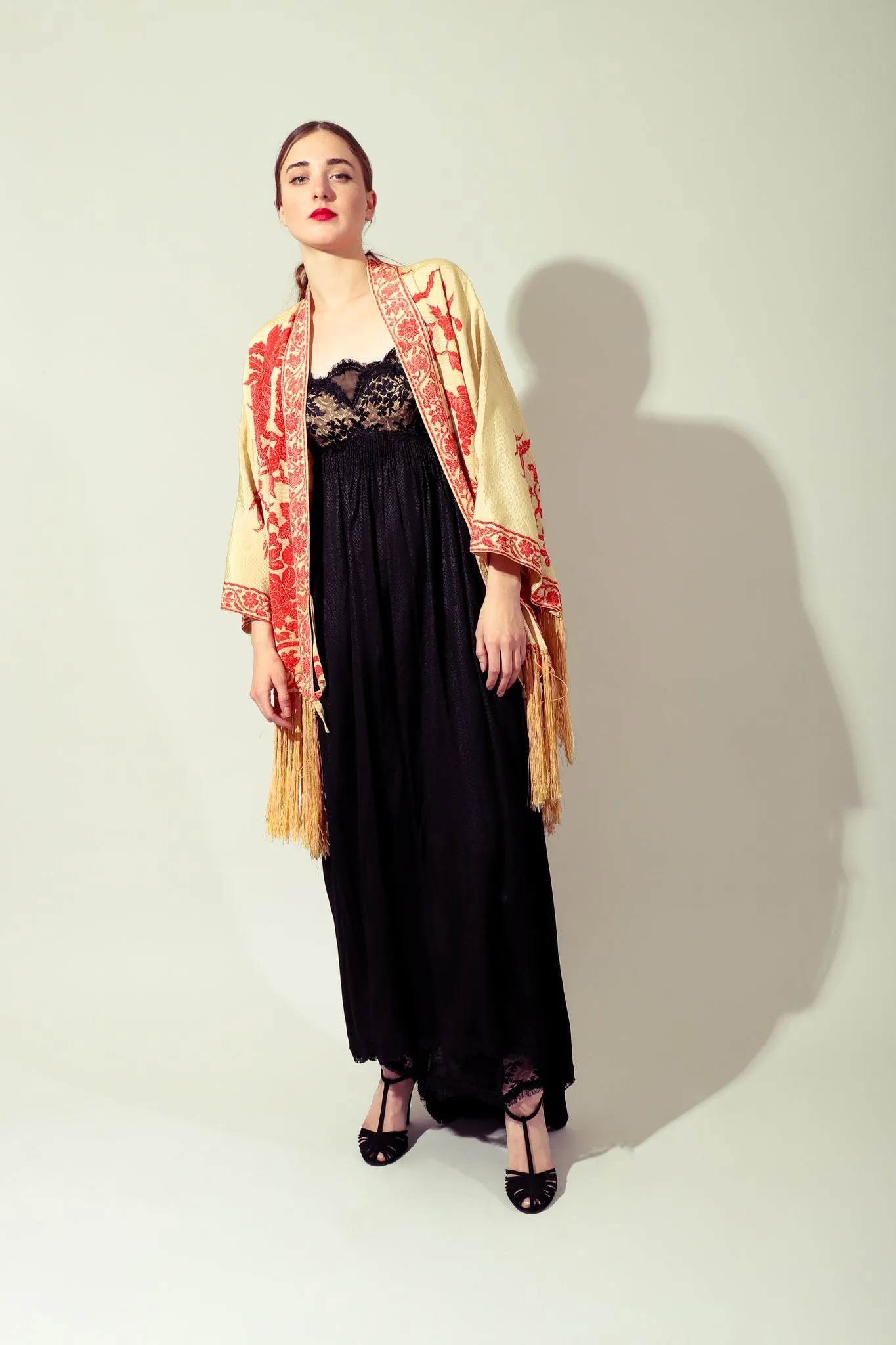 Strapless Lace Empire Gown