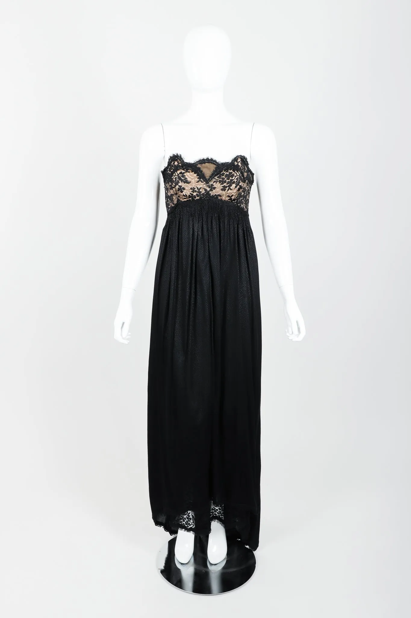 Strapless Lace Empire Gown