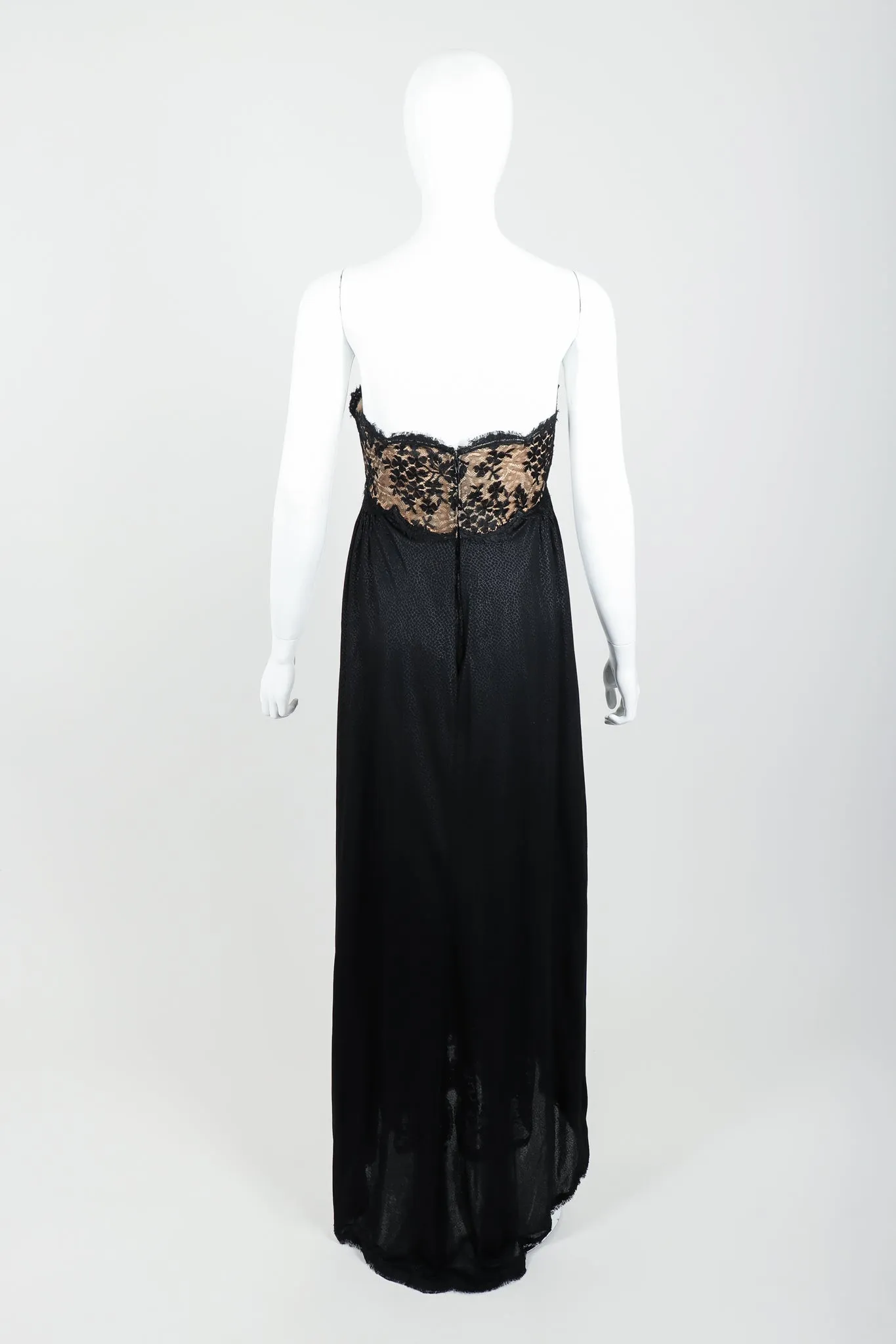 Strapless Lace Empire Gown