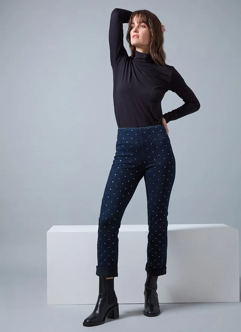 Studded Boyfriend Denim (26" Inseam)