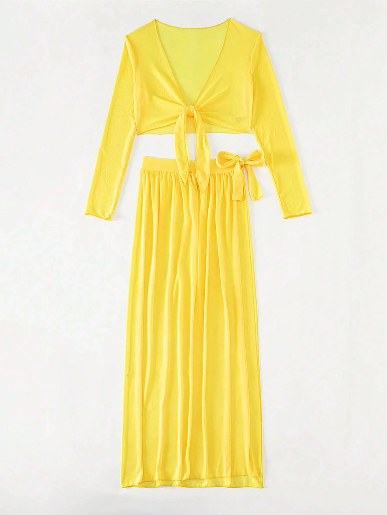 Swim Vcay Knot Front Cover Up Set