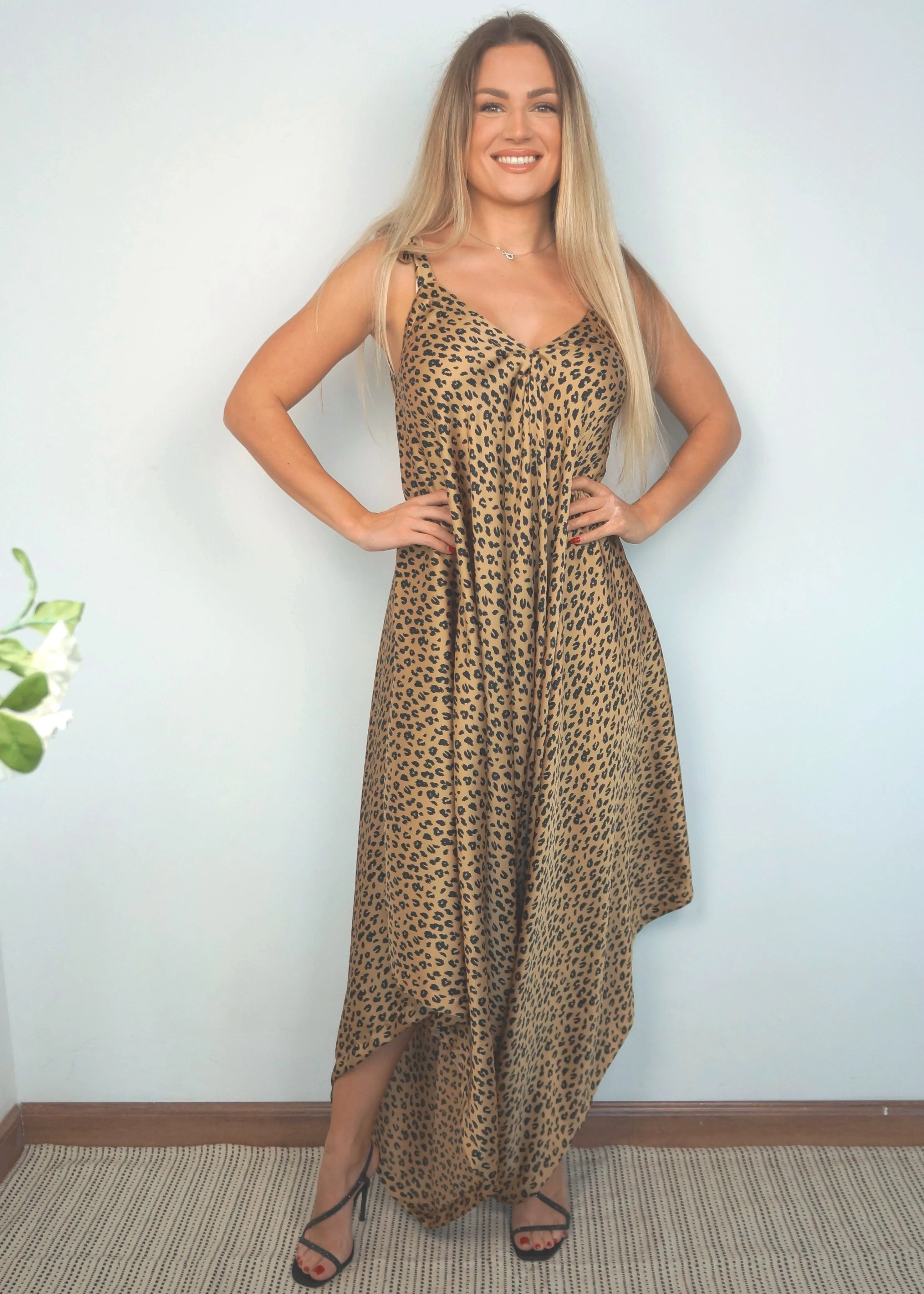 The Harem Jumpsuit - Leopard Gold