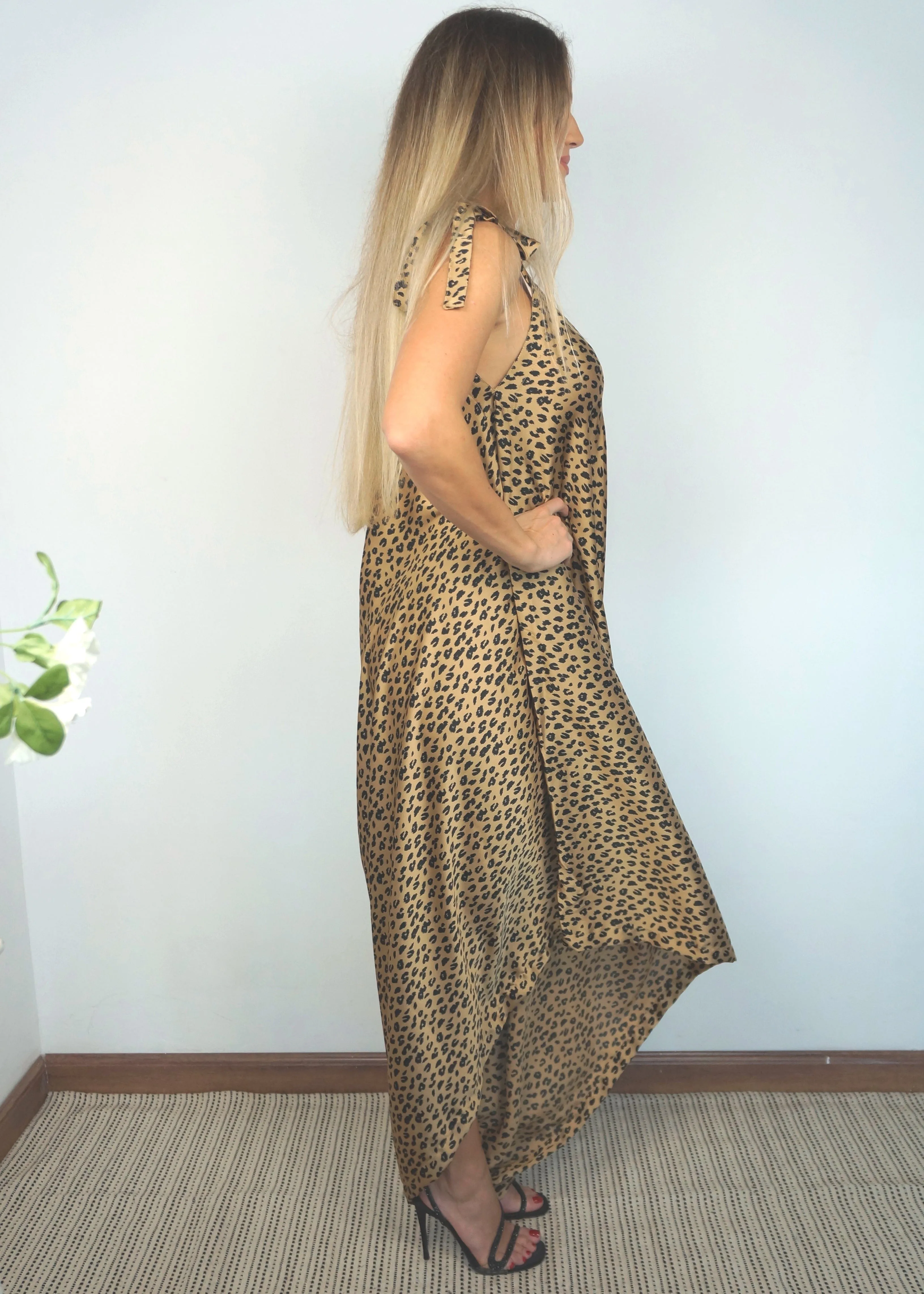 The Harem Jumpsuit - Leopard Gold