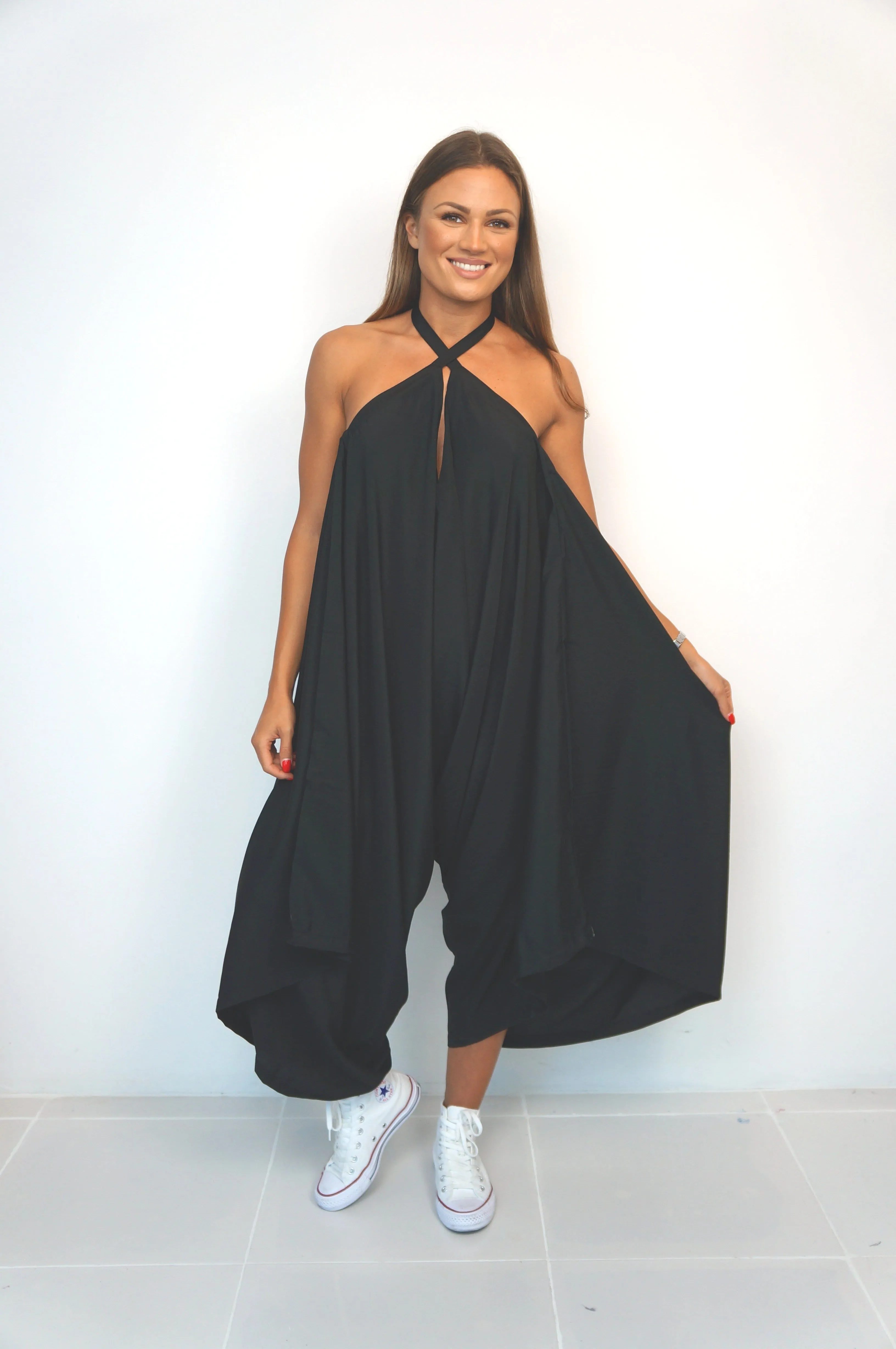 The Harem Jumpsuit - Midnight Black