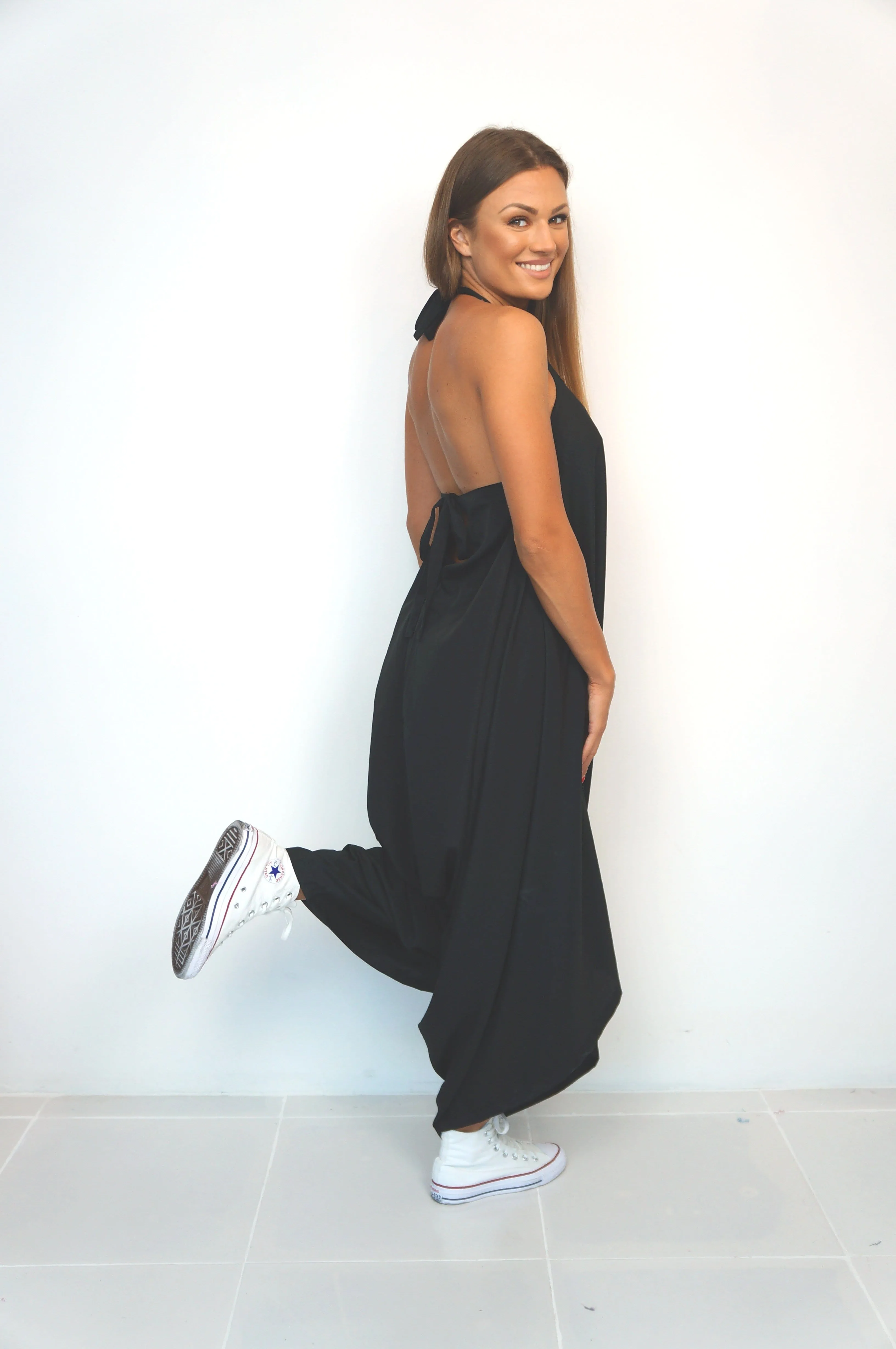 The Harem Jumpsuit - Midnight Black