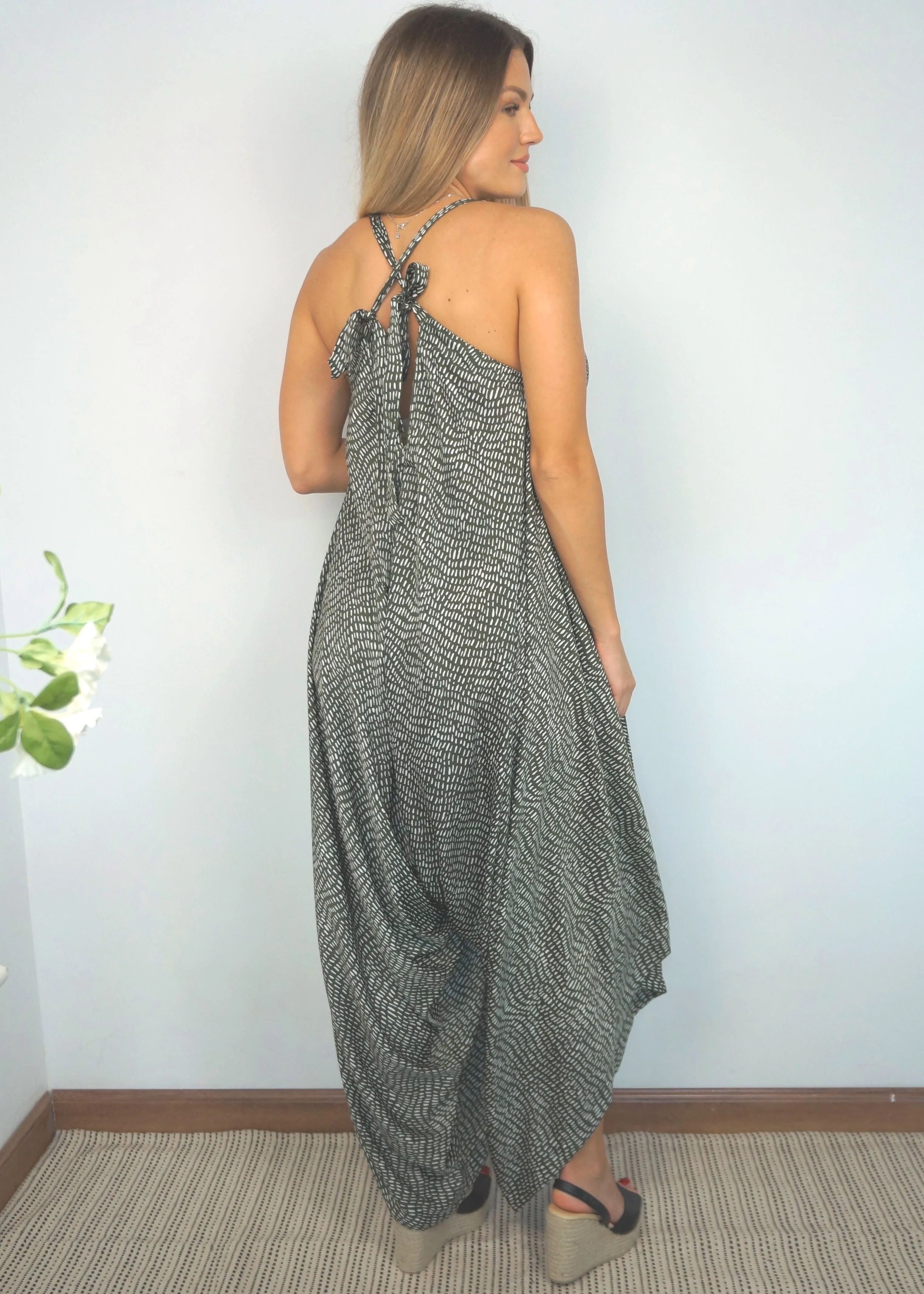 The Harem Jumpsuit - Olive Martinis
