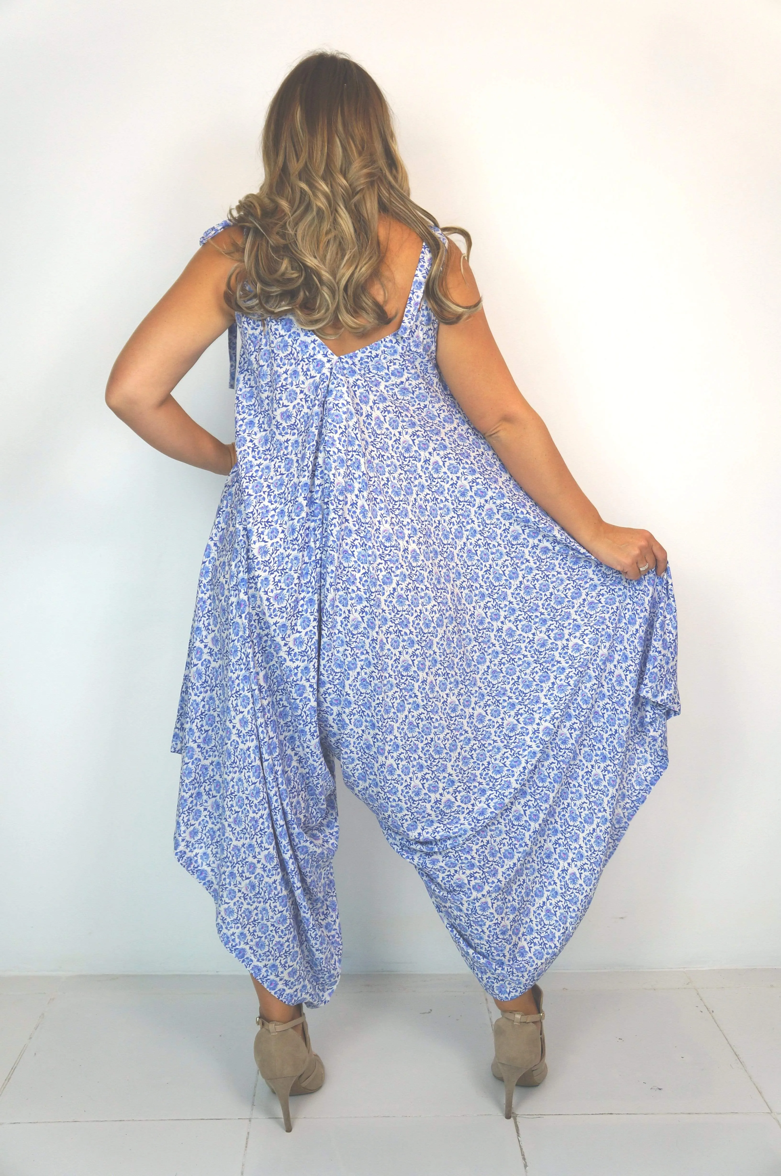The Harem Jumpsuit - Painted Riviera