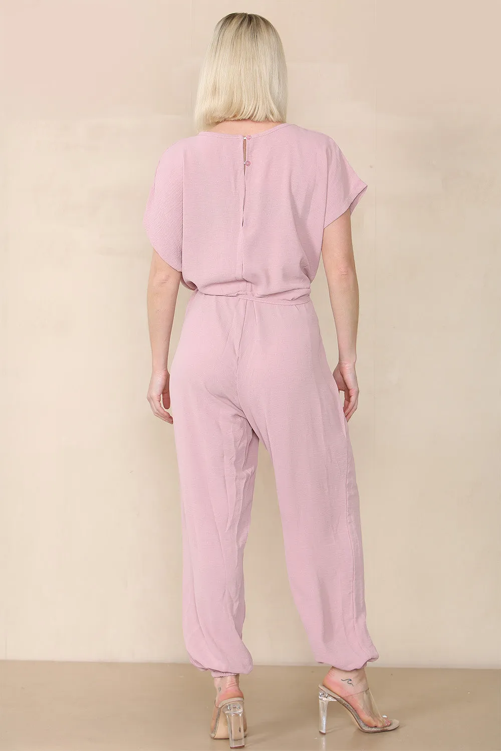 Tie Waist Stylish Harem Jumpsuit