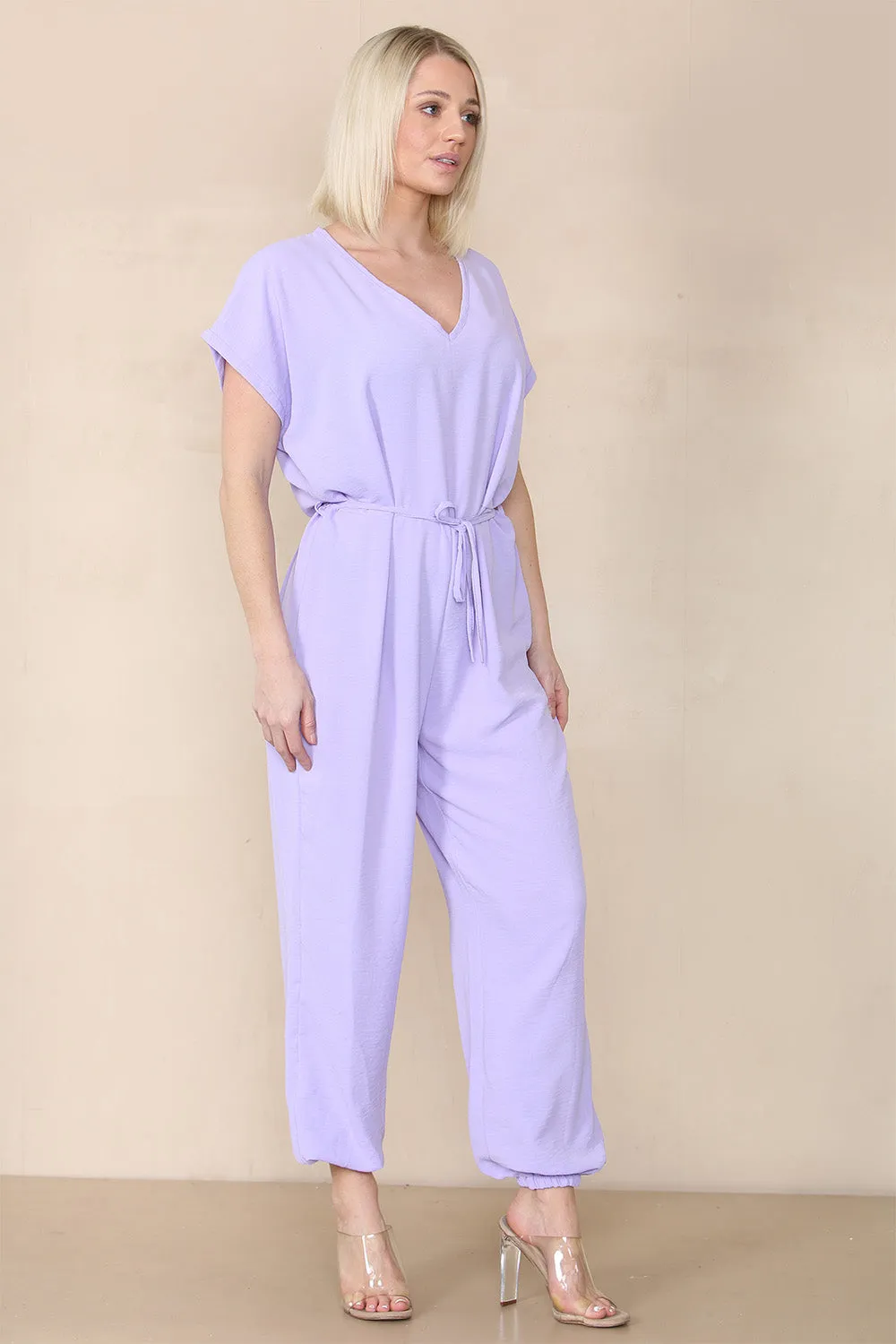 Tie Waist Stylish Harem Jumpsuit