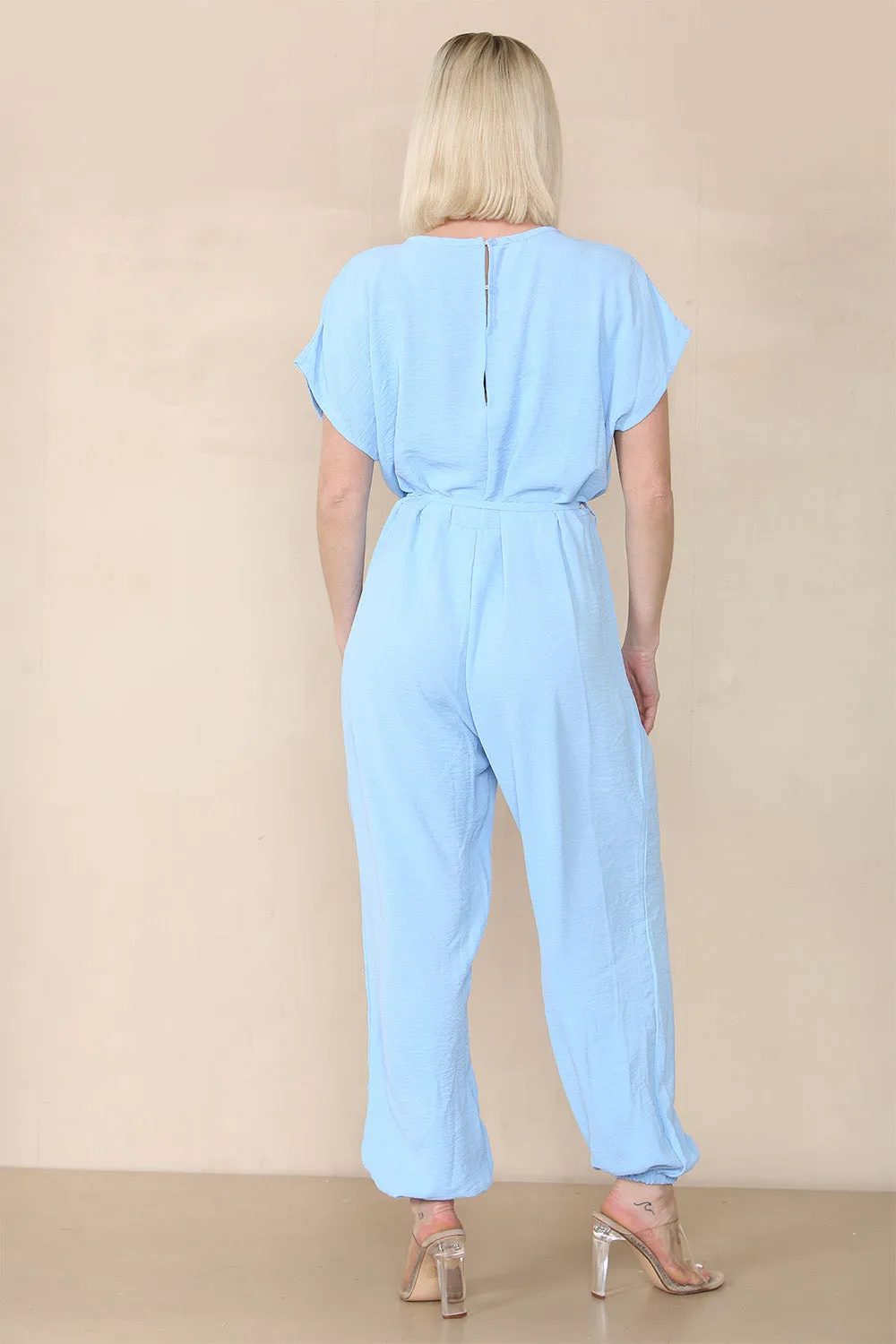 Tie Waist Stylish Harem Jumpsuit