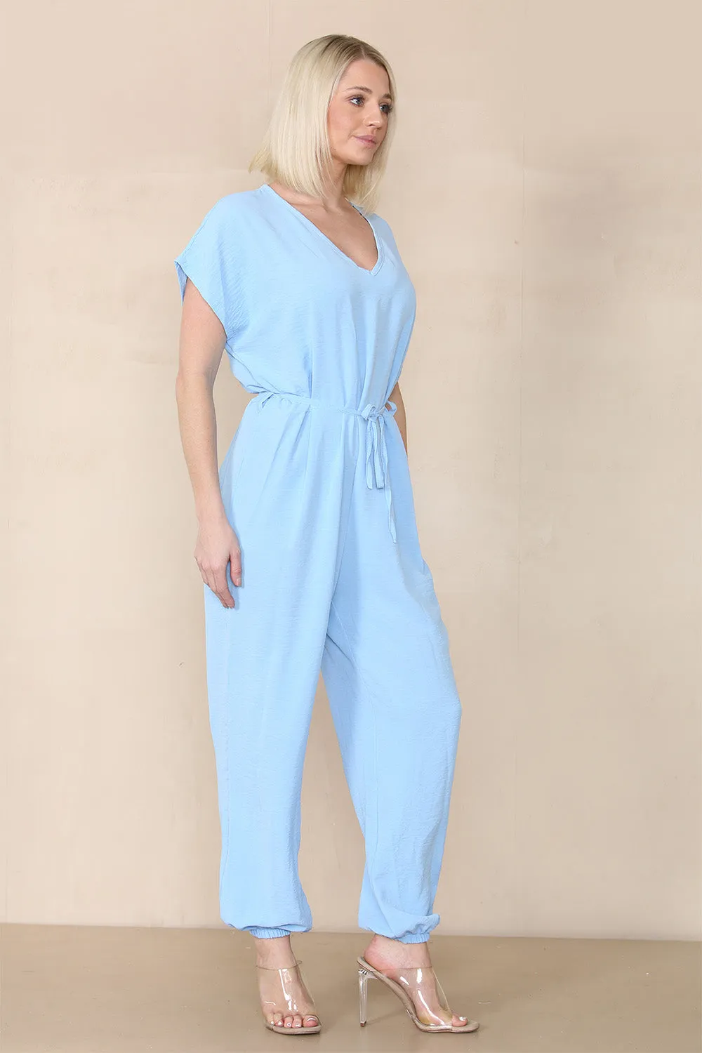 Tie Waist Stylish Harem Jumpsuit