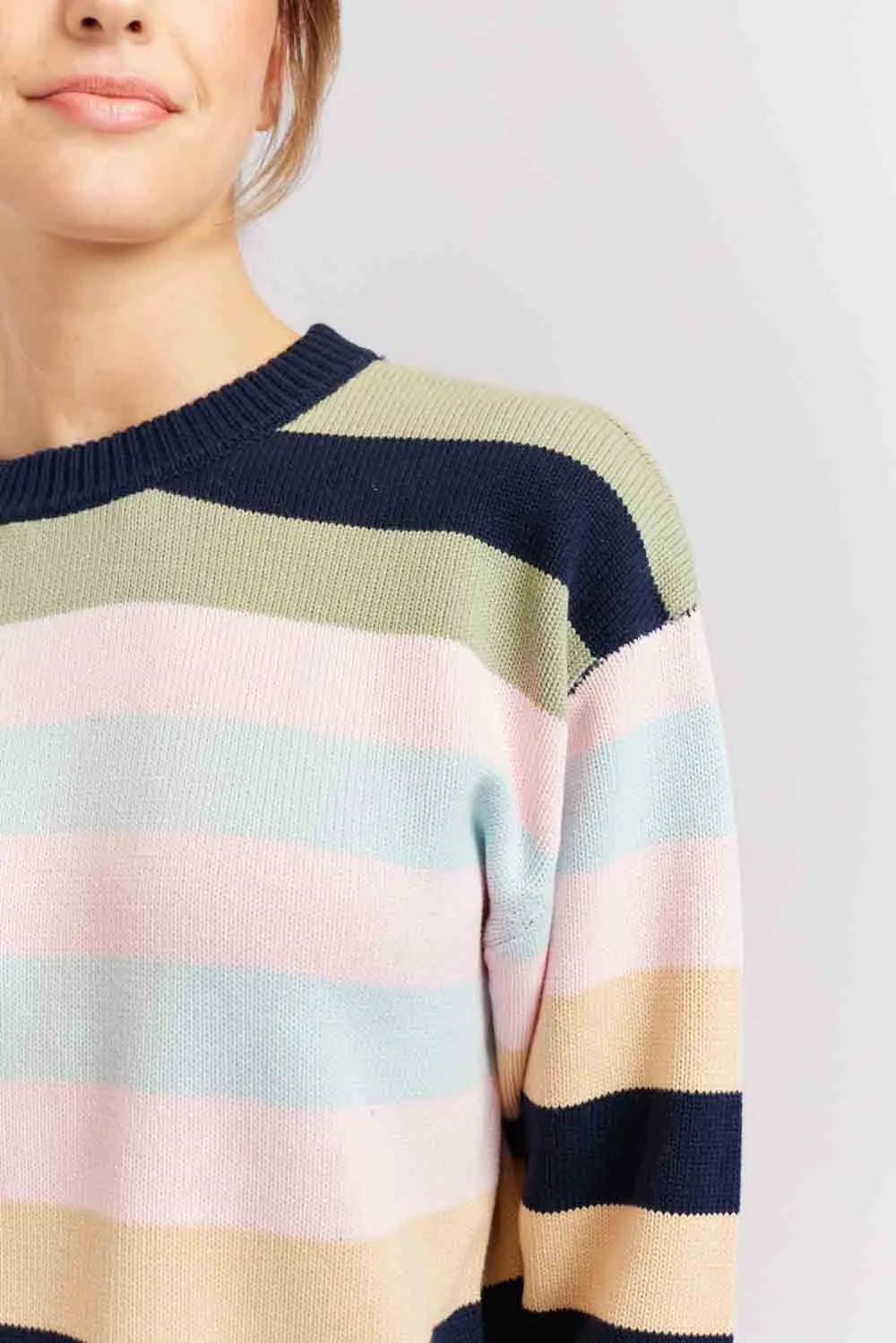 Tootsie Stripe Sweater - Navy