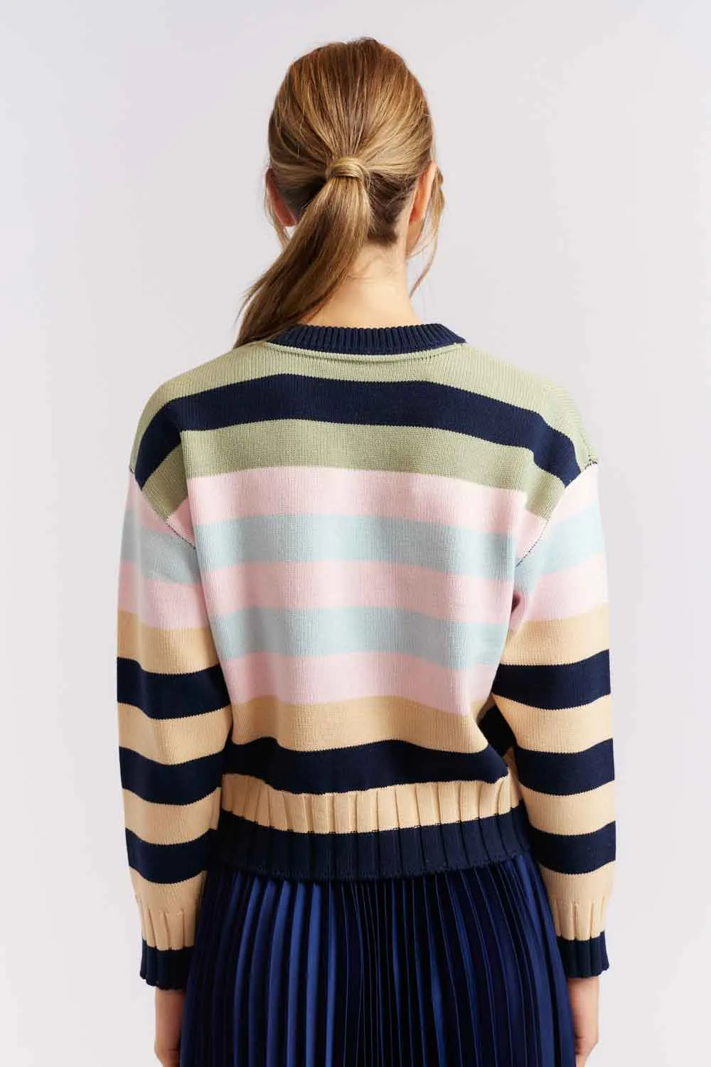 Tootsie Stripe Sweater - Navy
