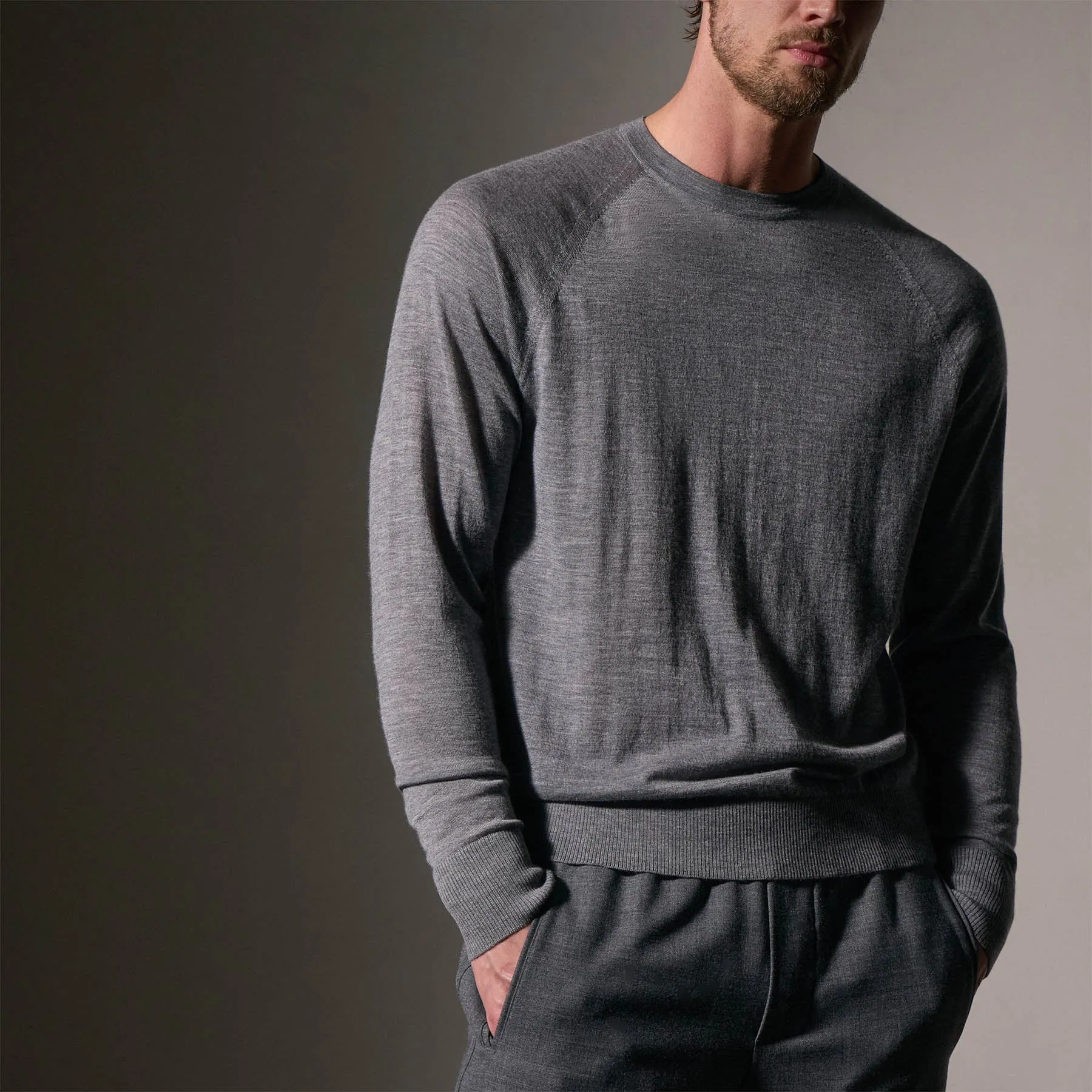 Ultrafine Cashmere Crew - Flannel