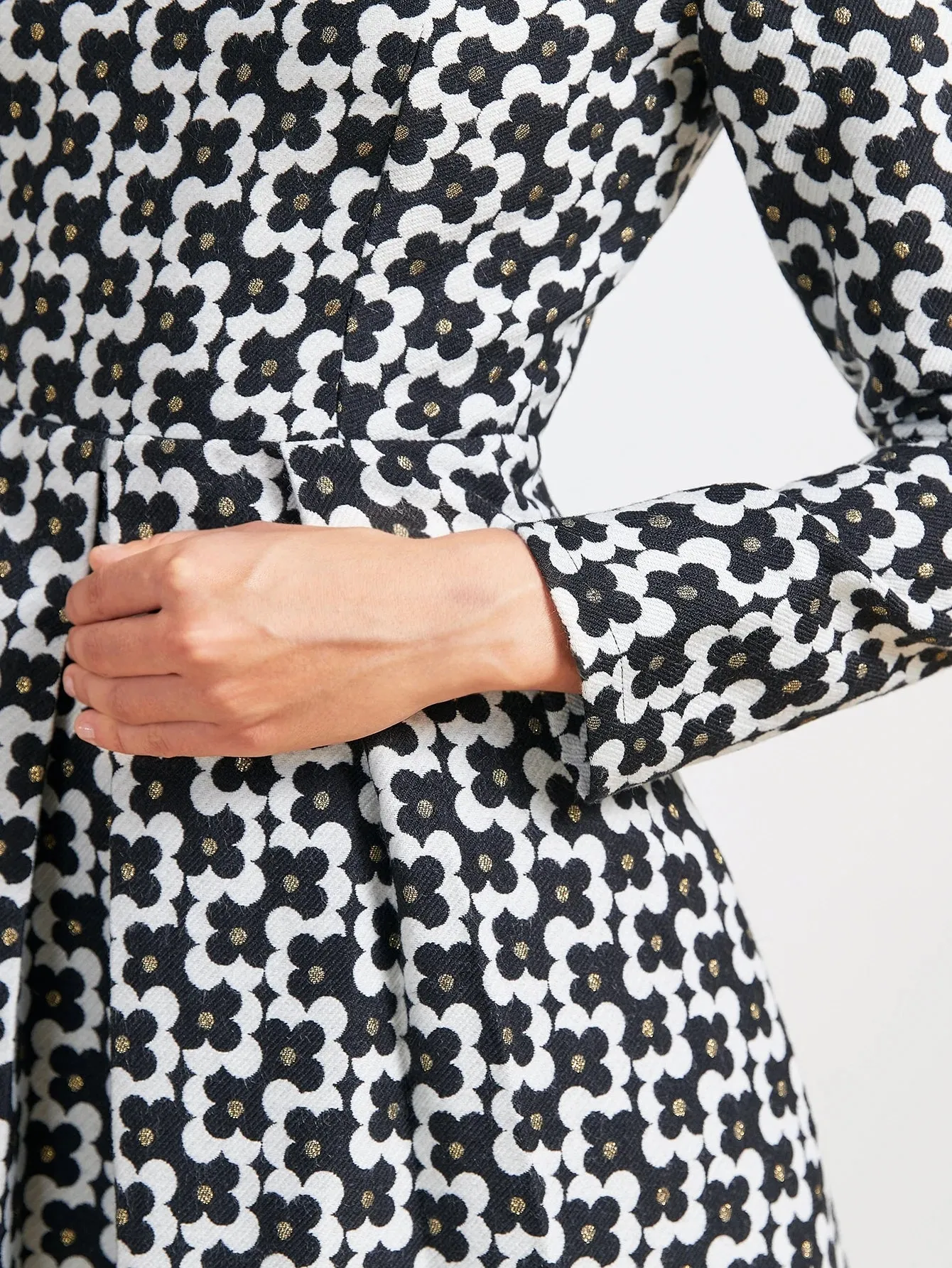 Vintage Thread Long Sleeve Casual Party Dress