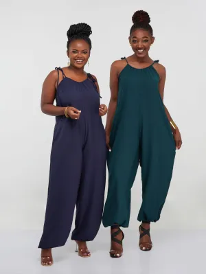 Vivo Dayo Strappy Harem Jumpsuit - Navy Blue
