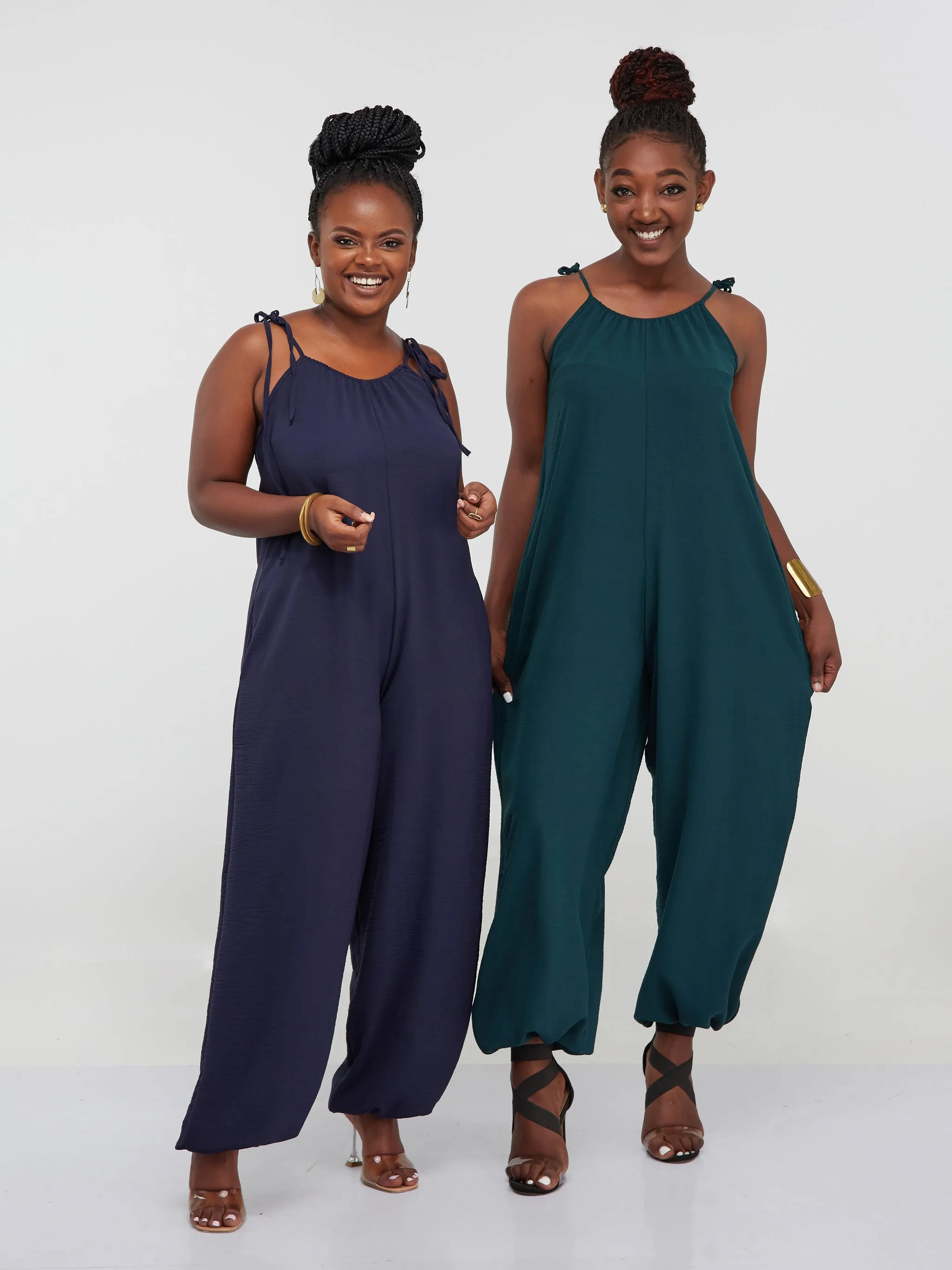 Vivo Dayo Strappy Harem Jumpsuit - Navy Blue