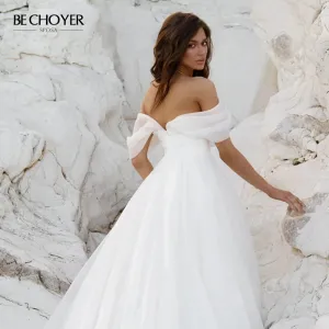 Wedding Dress Off the Shoulder Simple Bride Gown Beach