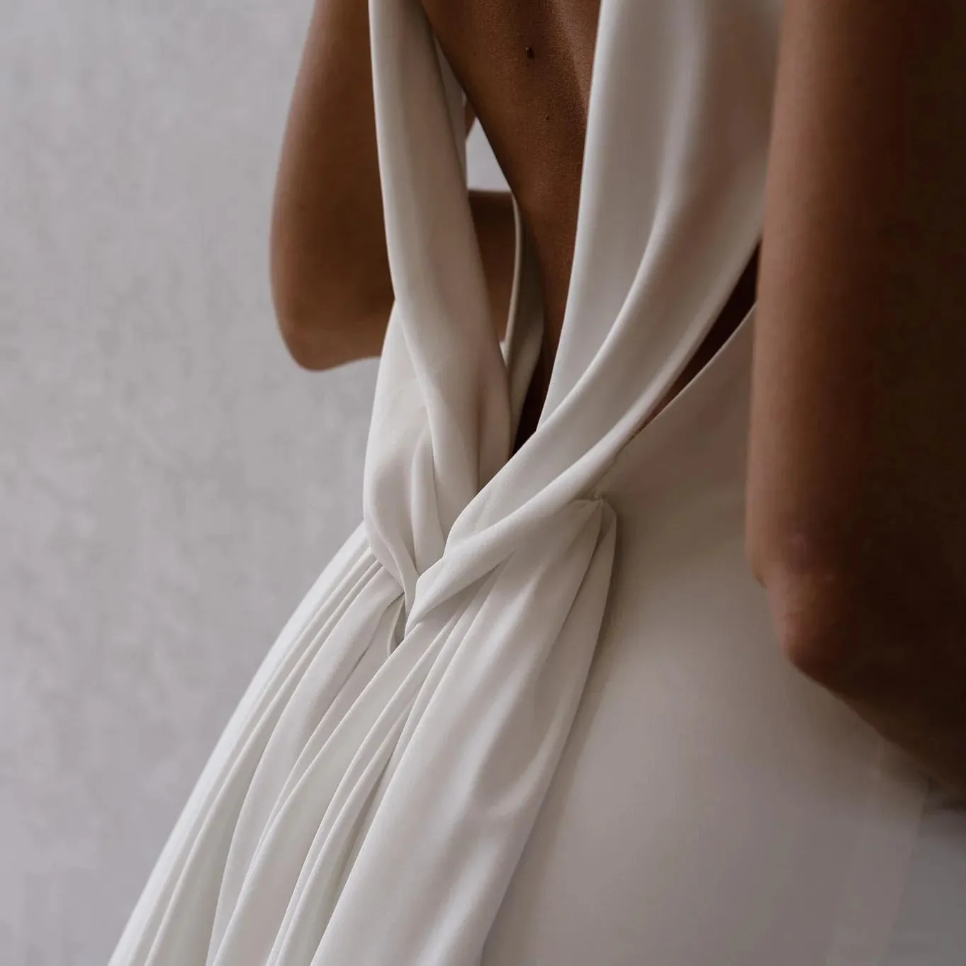 Wedding Dress Plain Sleeveless Open Back Simple Bridal Gowns