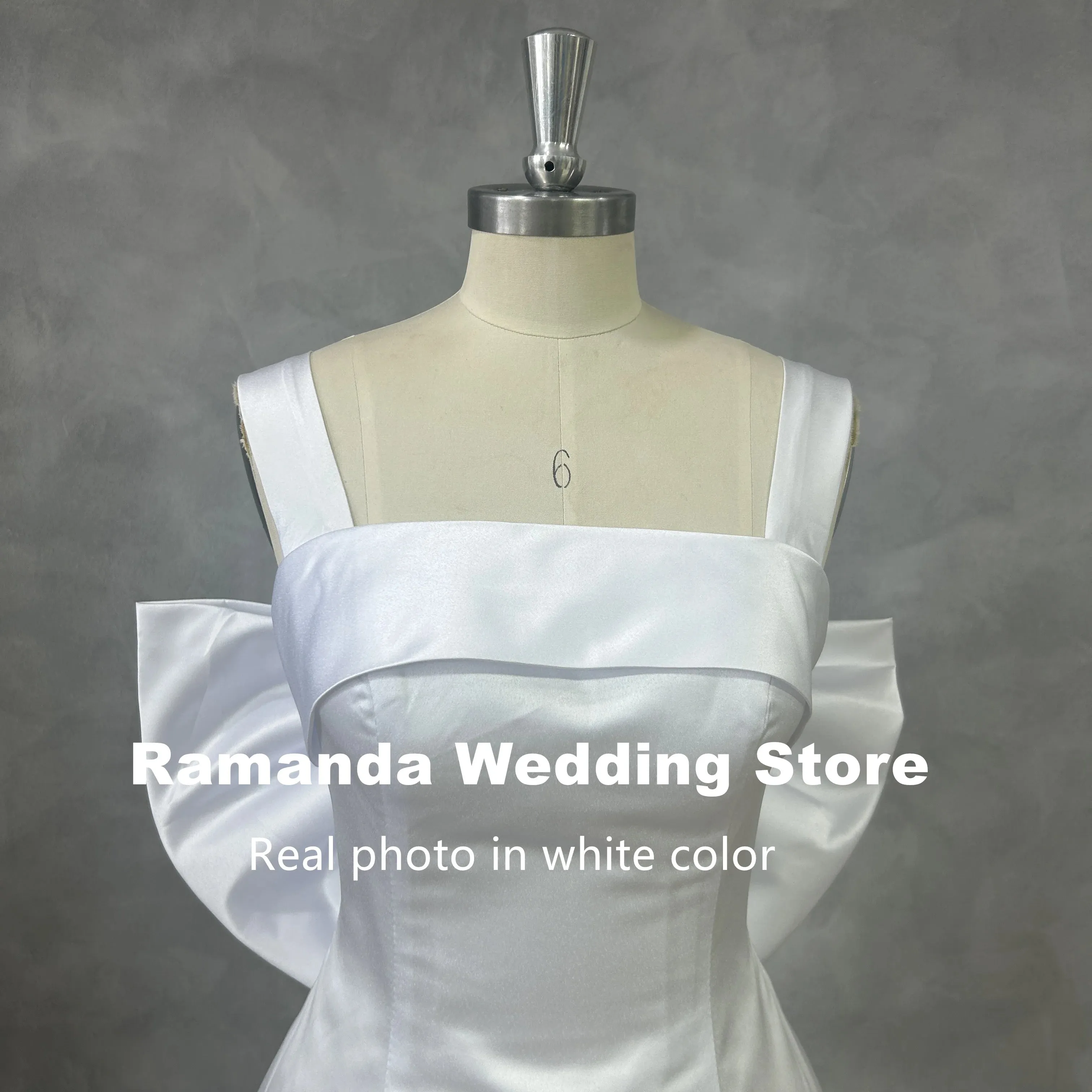 Wedding Dress Simple Backless Mini Above Knee Bridal Gown Robe De Mariee
